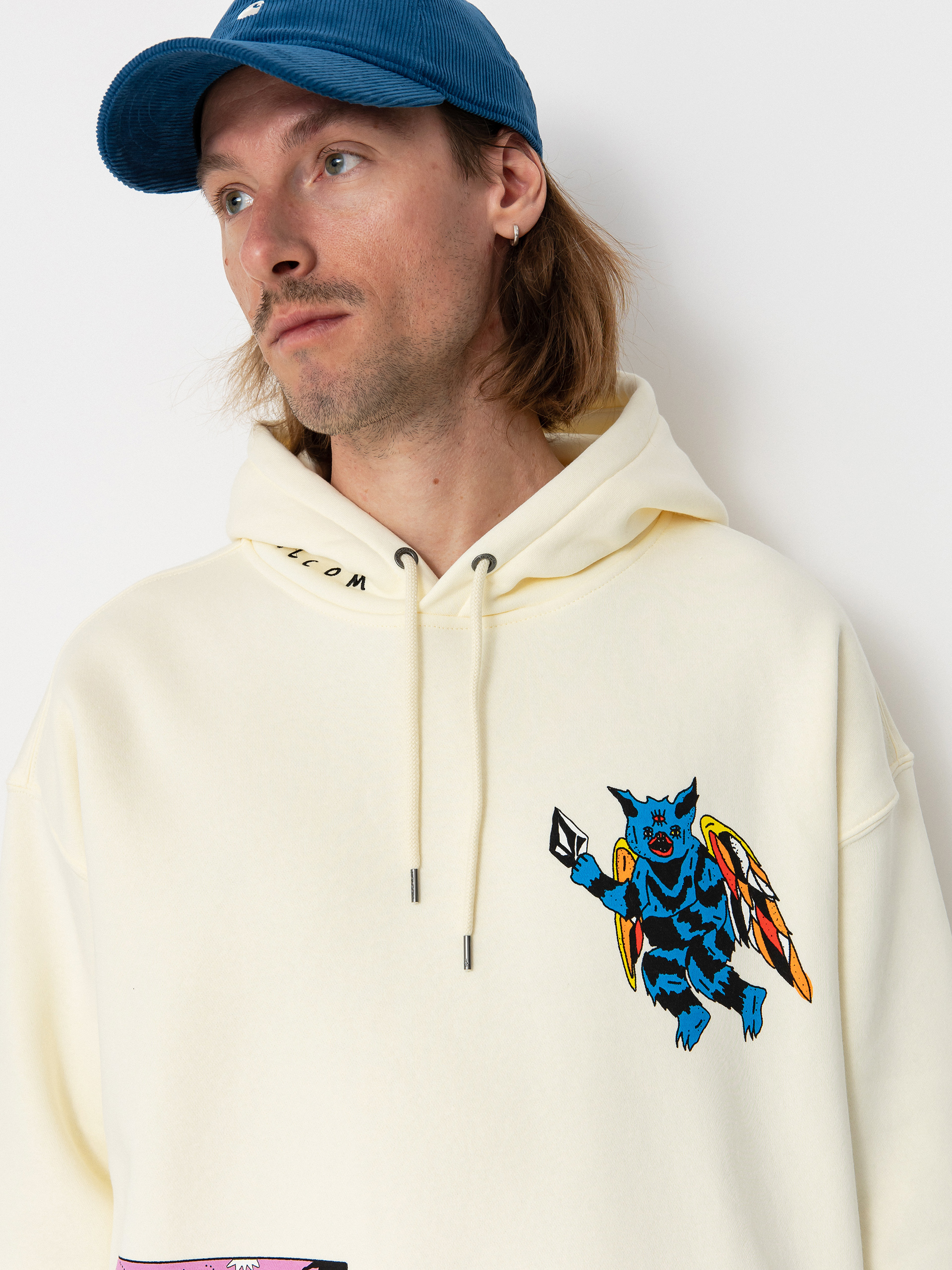 Hanorac cu glugă Volcom Fa Bob Mollema 2 HD (light beige)