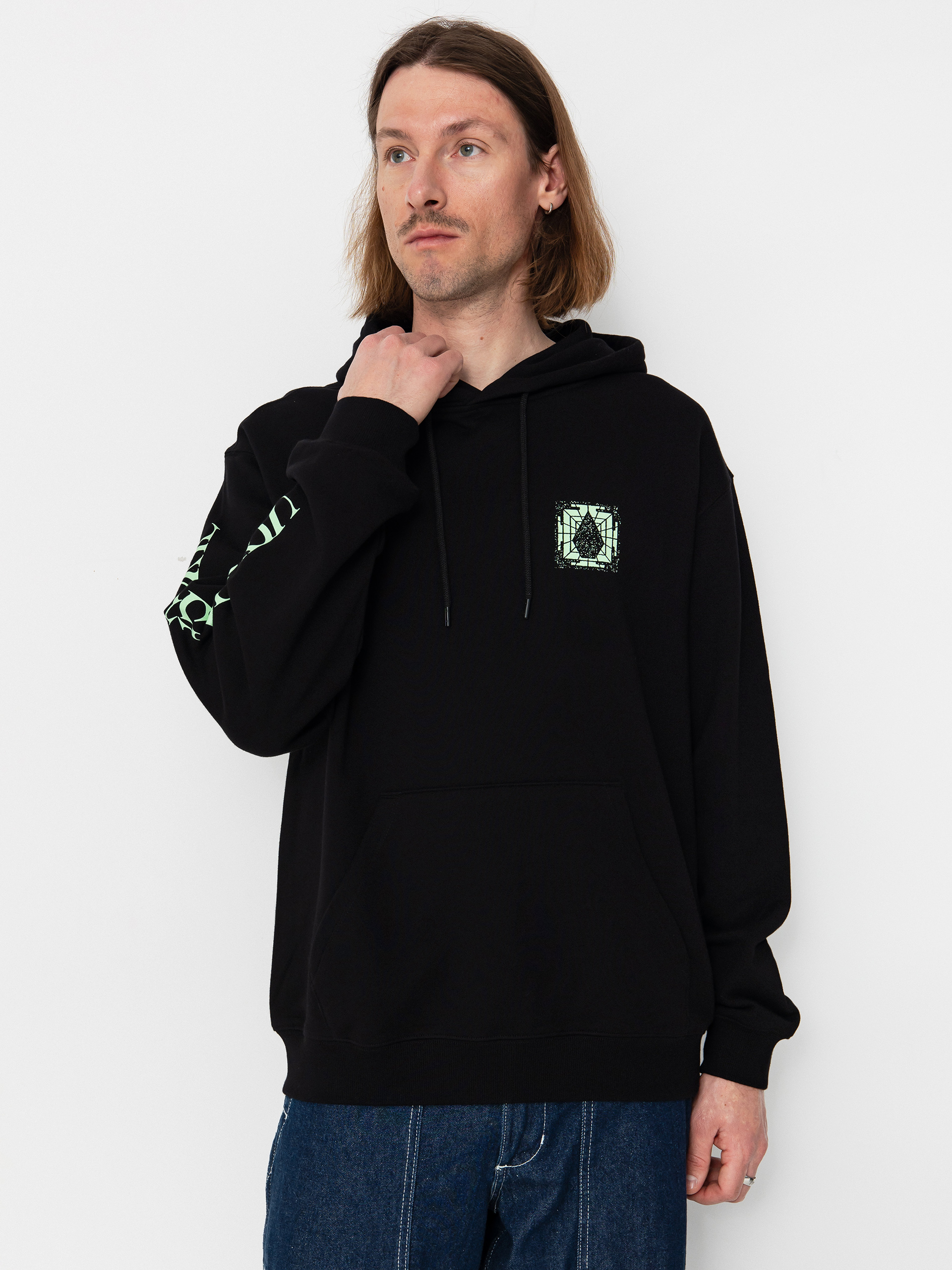 Hanorac cu glugă Volcom Handerry HD (black)