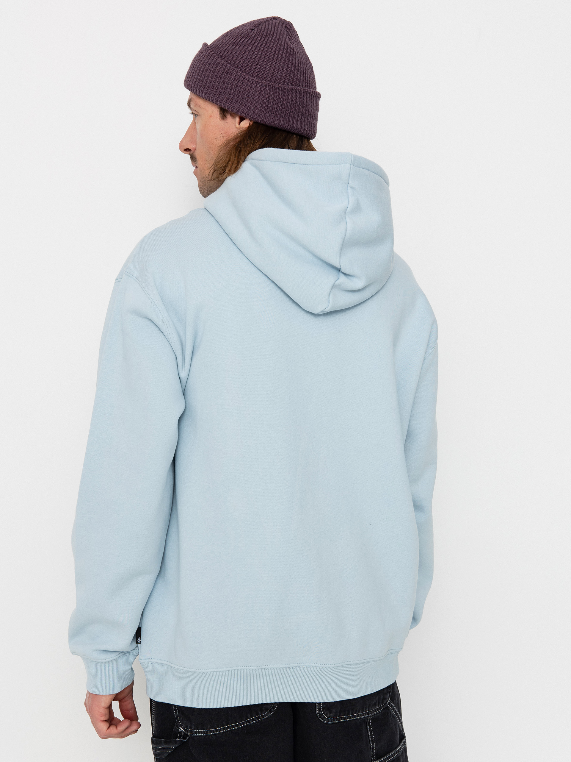 Hanorac cu glugă Volcom Single Stone HD (carolina blue)