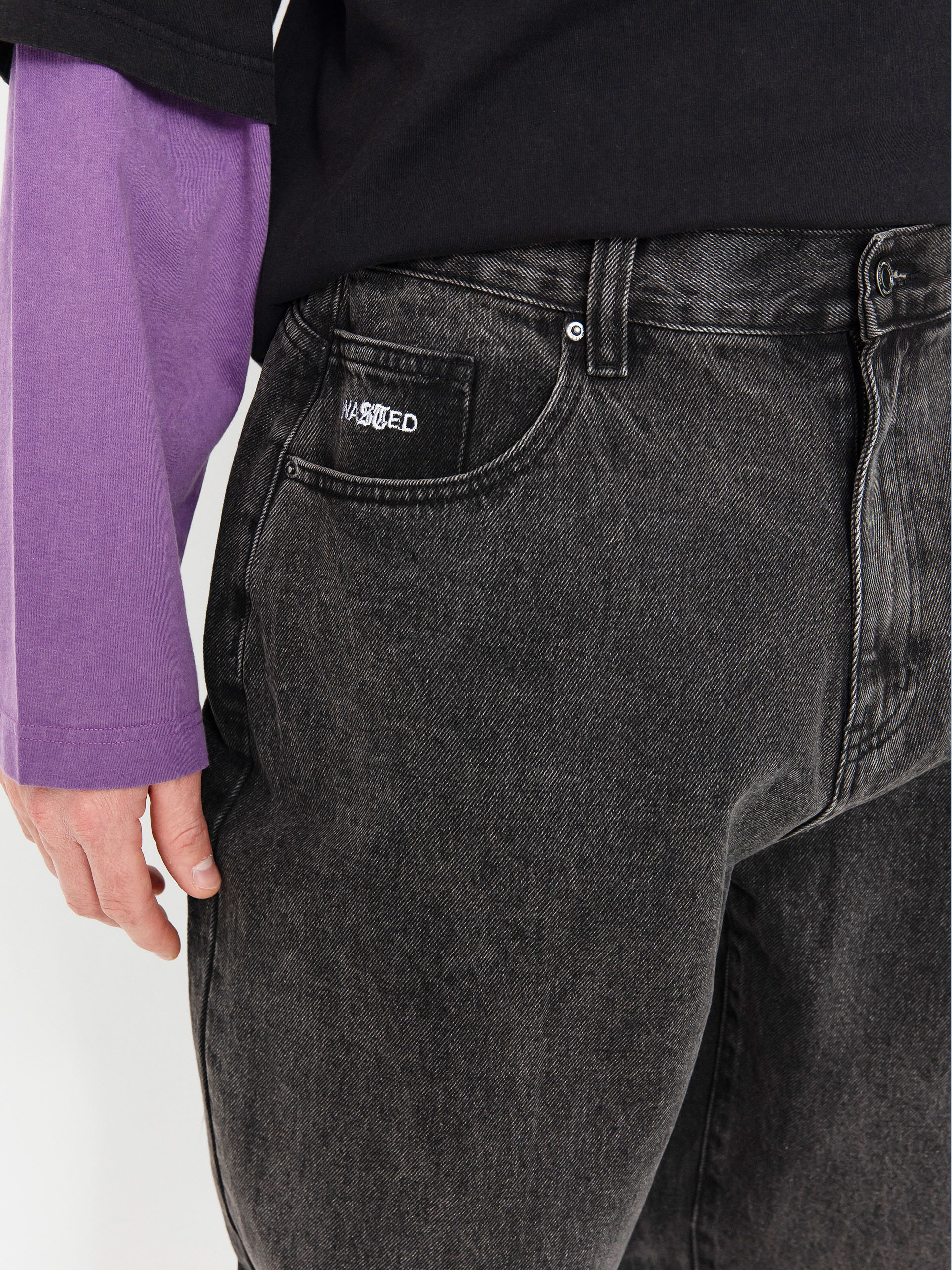 Pantaloni Wasted Paris Signature Rod (faded black)