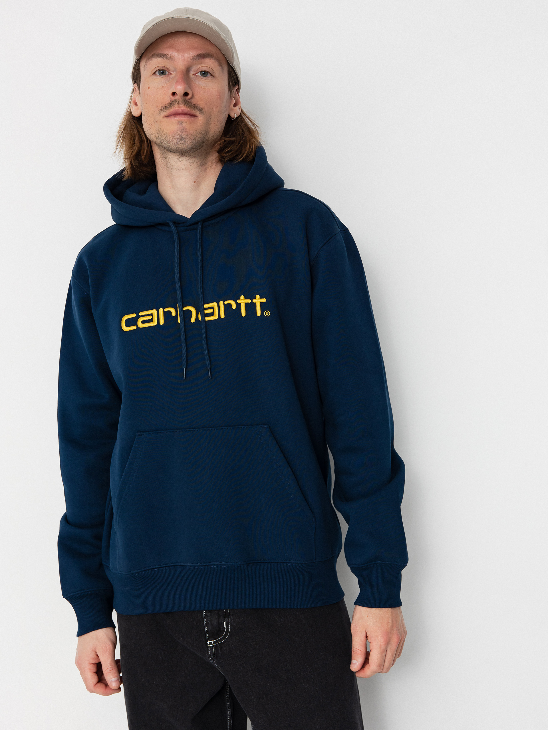 Hanorac cu glugă Carhartt WIP Carhartt HD (ink/air yellow)