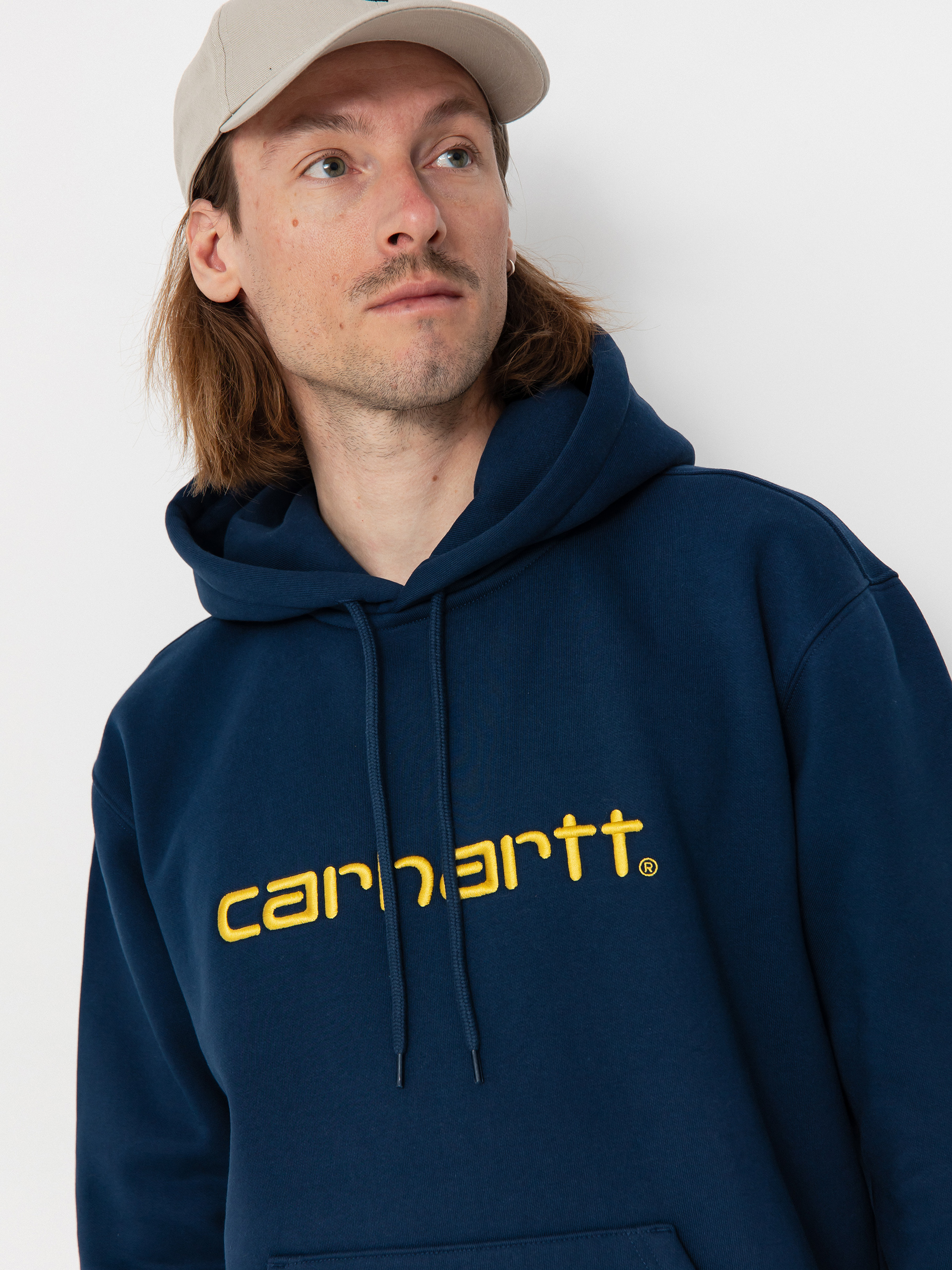 Hanorac cu glugă Carhartt WIP Carhartt HD (ink/air yellow)