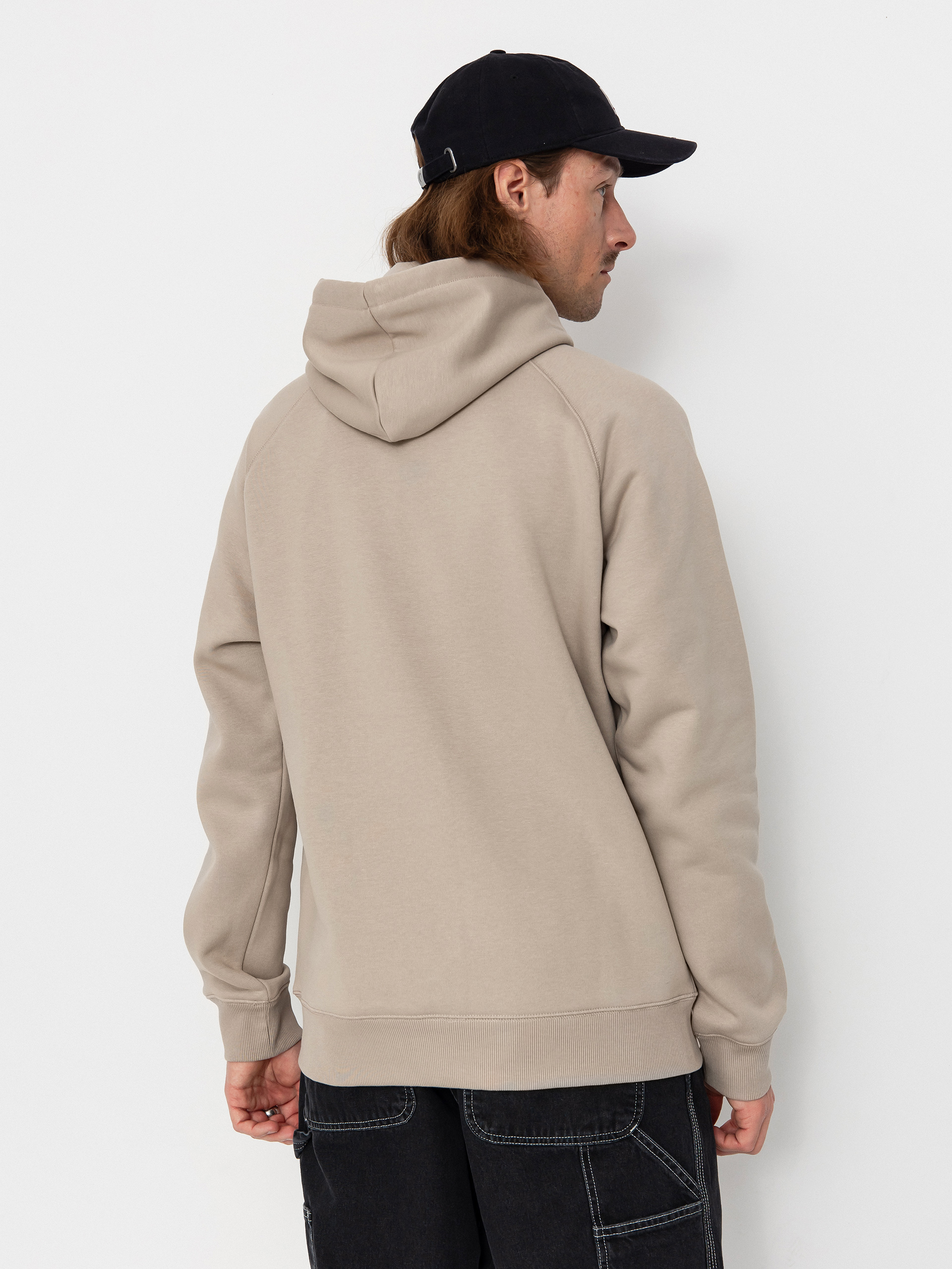 Hanorac cu glugă Carhartt WIP Chase HD (dusky beige/gold)