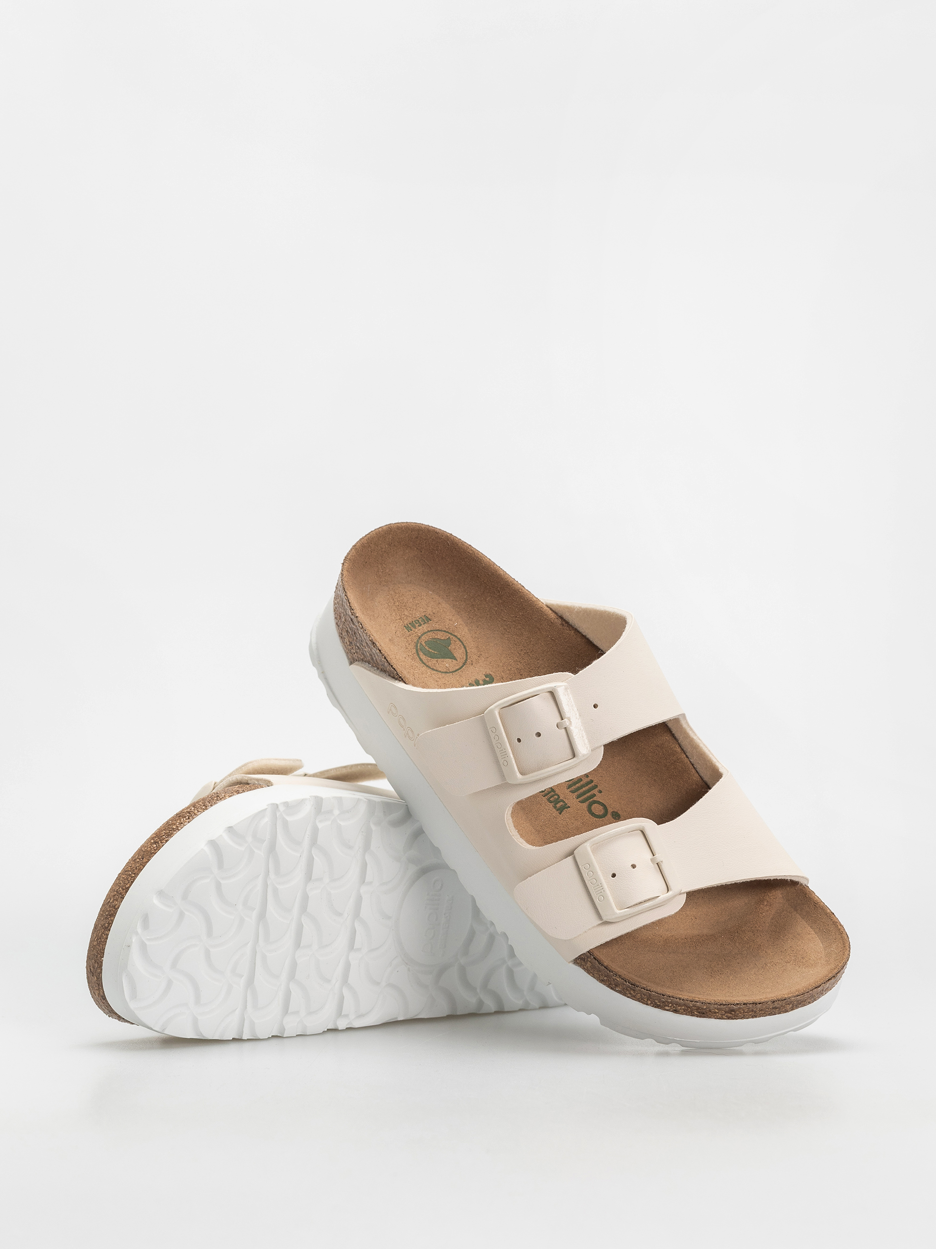 Șlapi Birkenstock Arizona Flex Platform Vegan Narrow Wmn (eggshell)