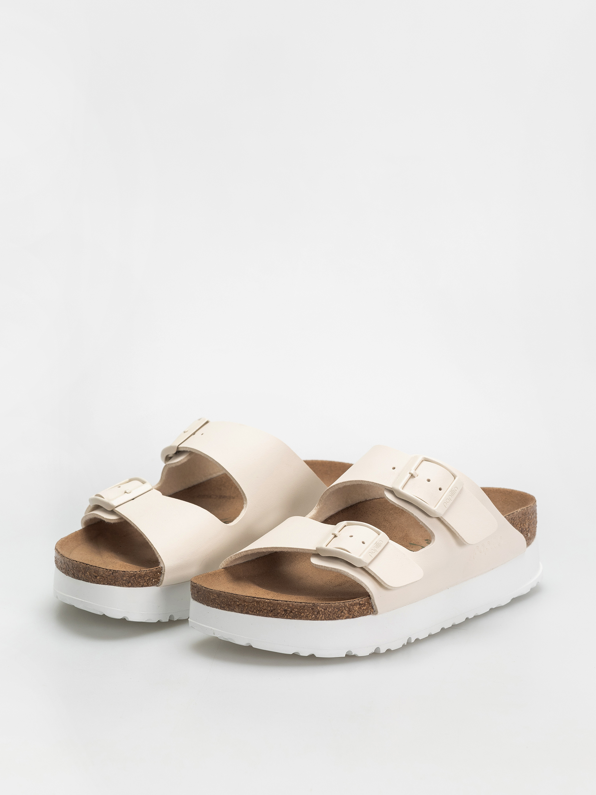 Șlapi Birkenstock Arizona Flex Platform Vegan Narrow Wmn (eggshell)