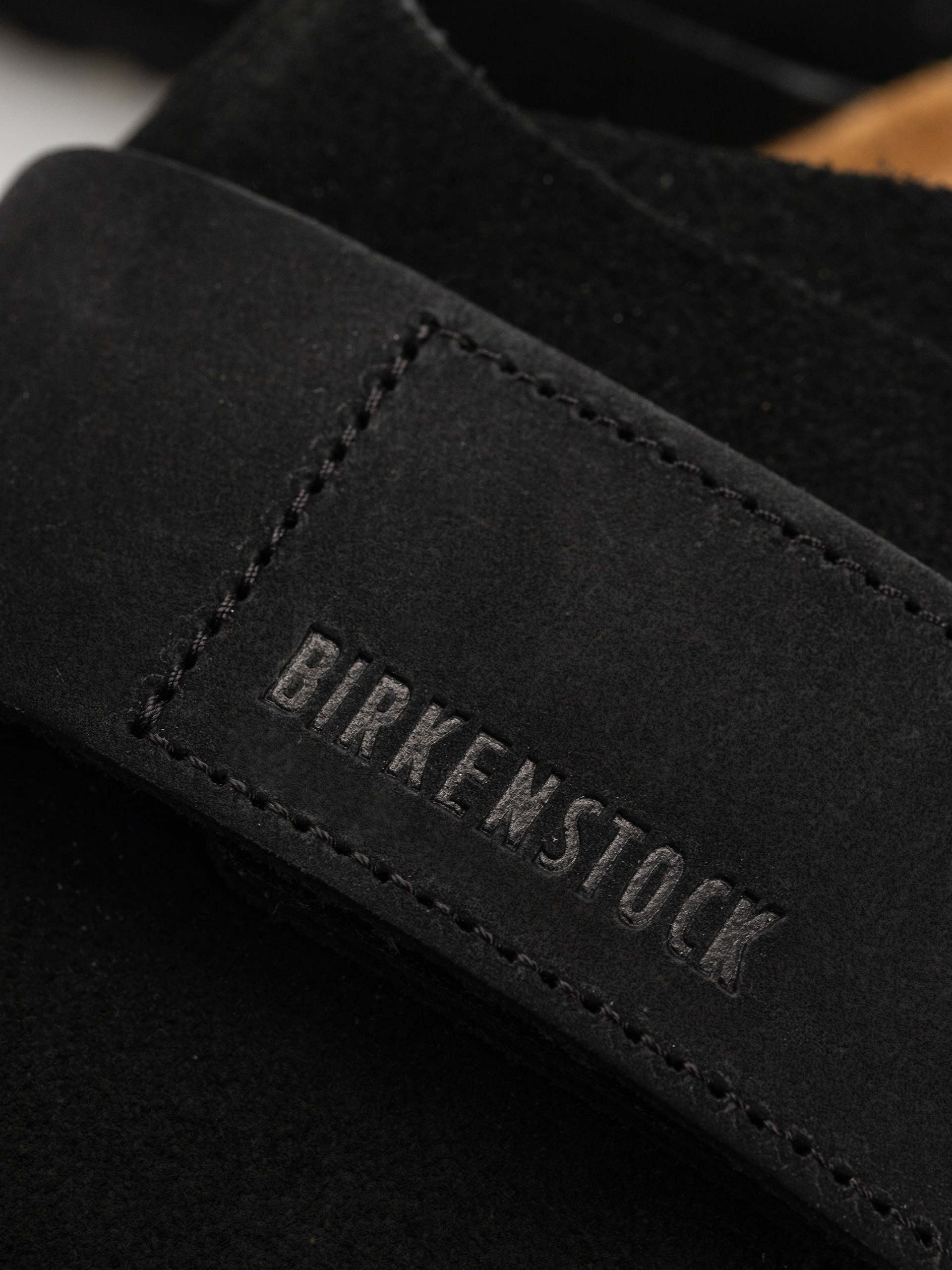 Șlapi Birkenstock Kyoto Nubuck Suede Leather Regular (black)