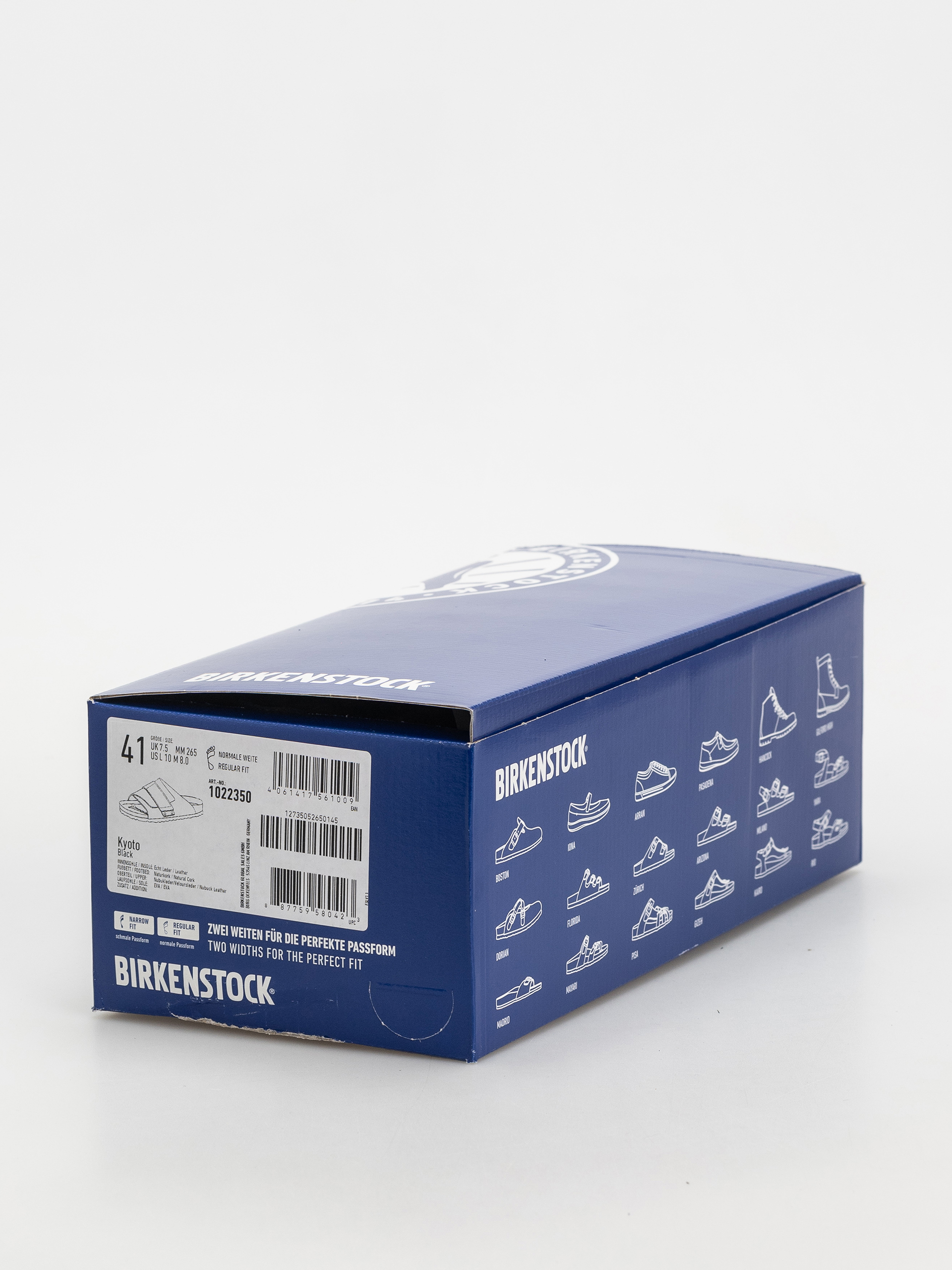 Șlapi Birkenstock Kyoto Nubuck Suede Leather Regular (black)