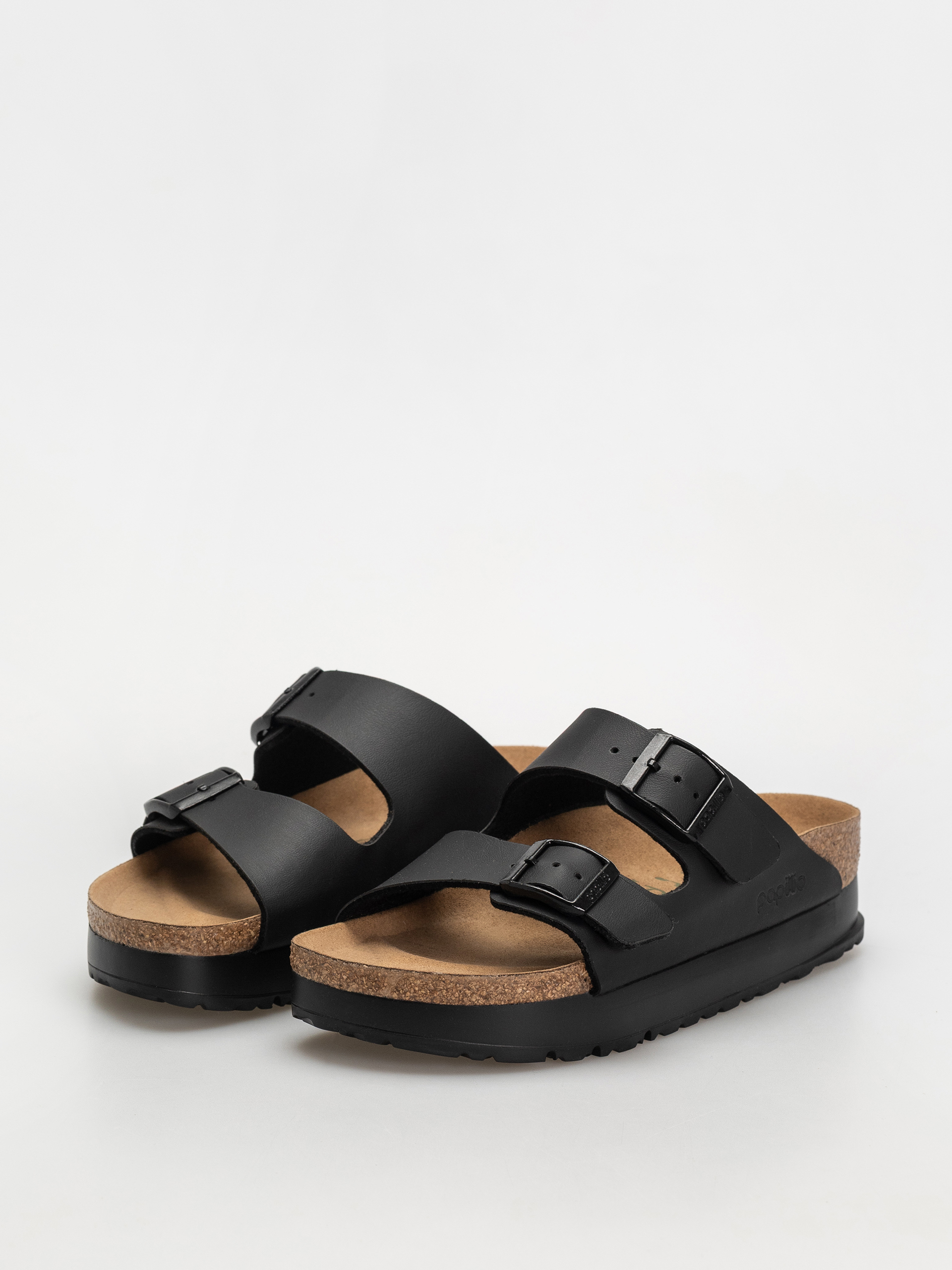 Șlapi Birkenstock Arizona Flex Platform Vegan Narrow Wmn (black)