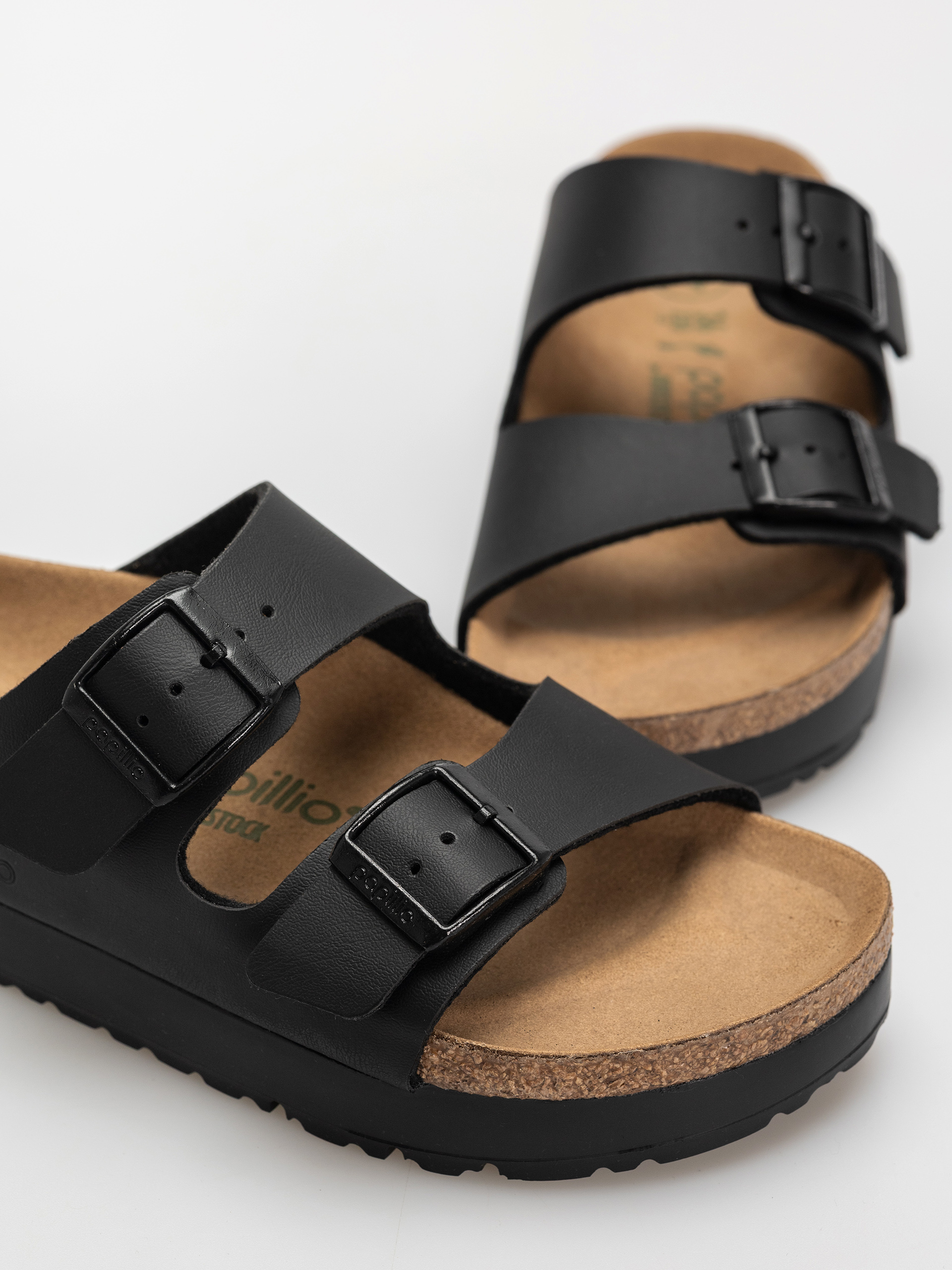 Șlapi Birkenstock Arizona Flex Platform Vegan Narrow Wmn (black)