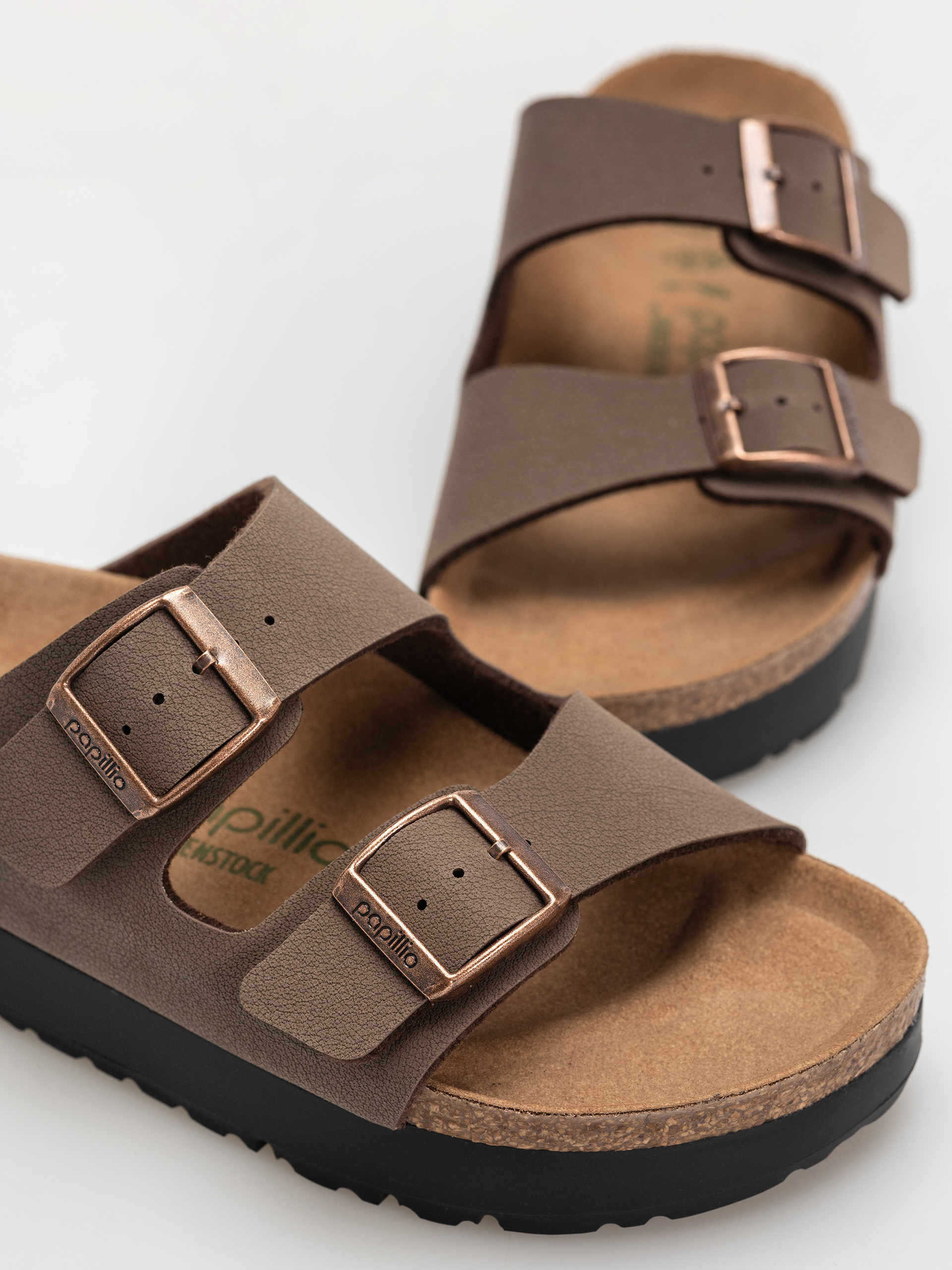 Șlapi Birkenstock Arizona Flex Platform Vegan Narrow Wmn (mocca)