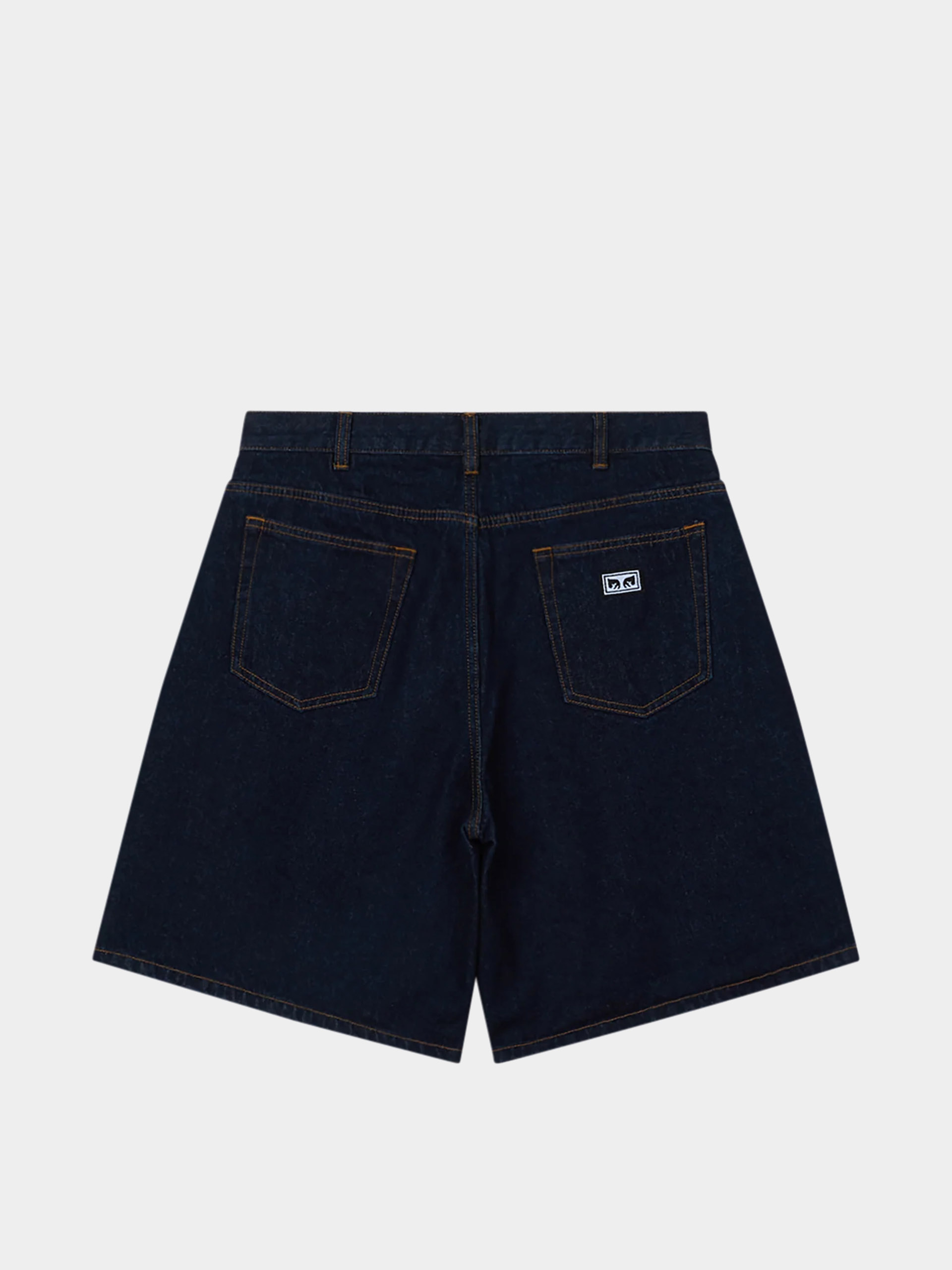 Pantaloni scurți OBEY Bigwig Baggy Denim (rinse indigo)