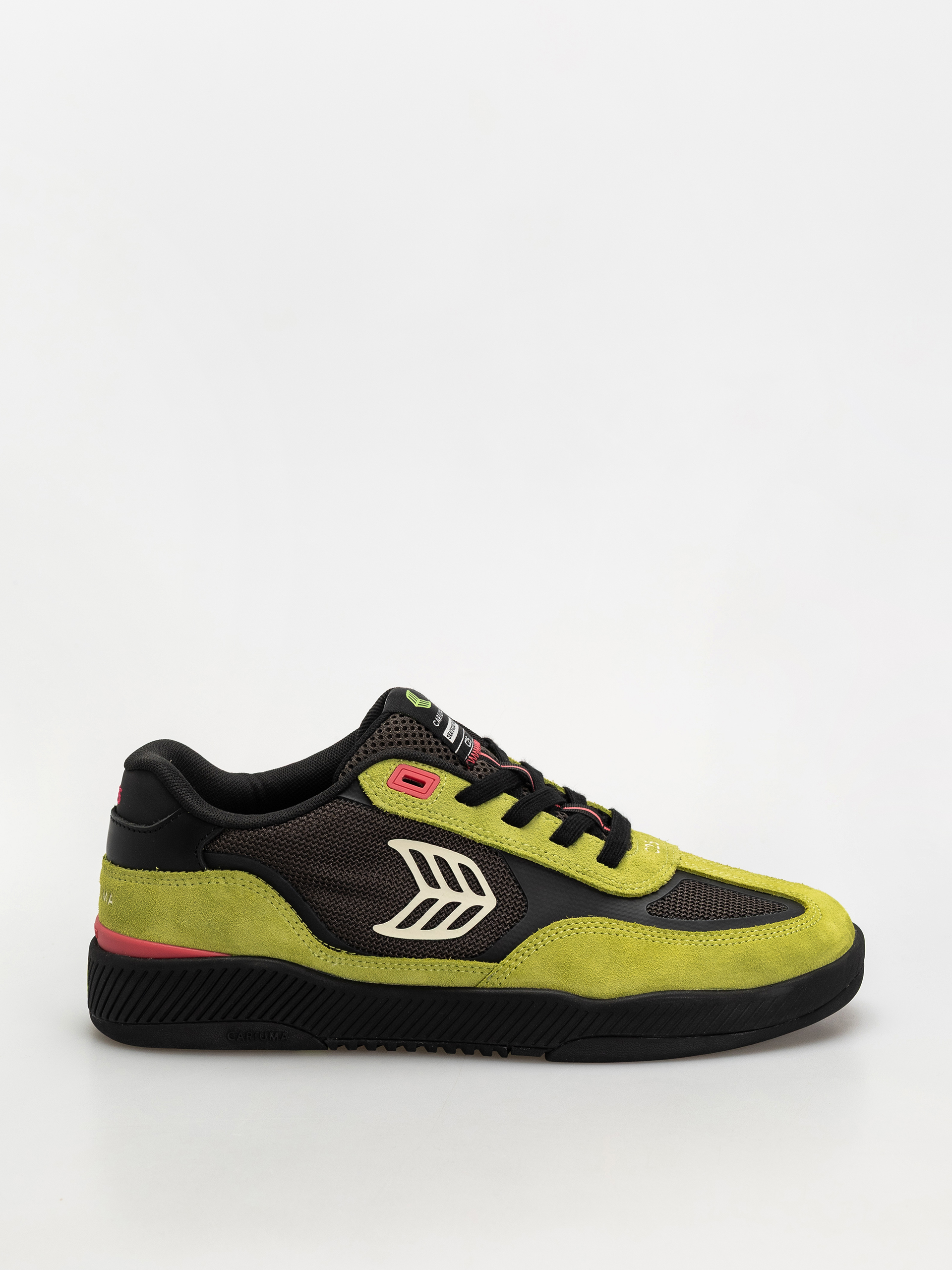 Pantofi Cariuma Skategoat C25 Pro (lime green suede black mesh ivory logo pink)