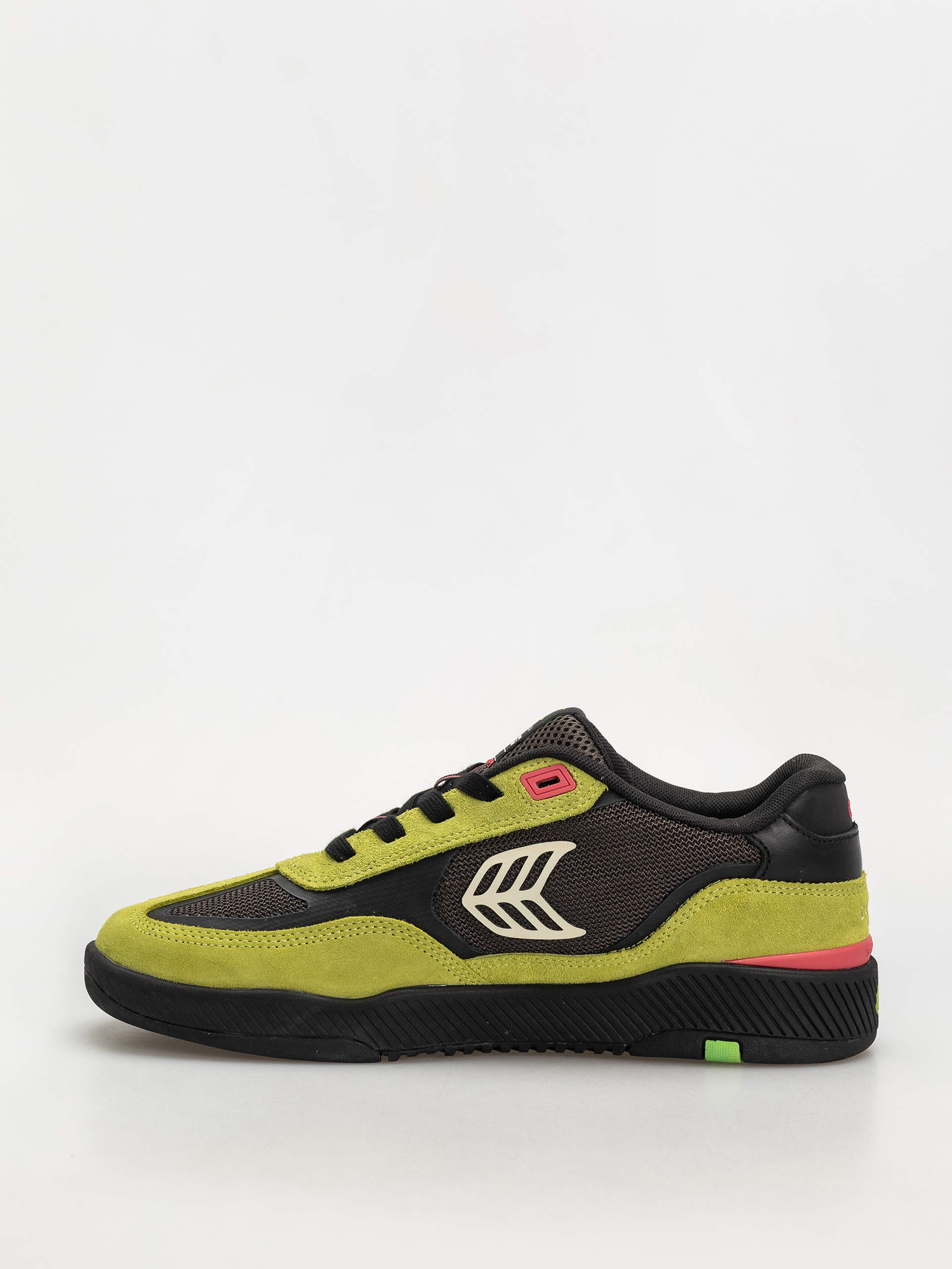 Pantofi Cariuma Skategoat C25 Pro (lime green suede black mesh ivory logo pink)