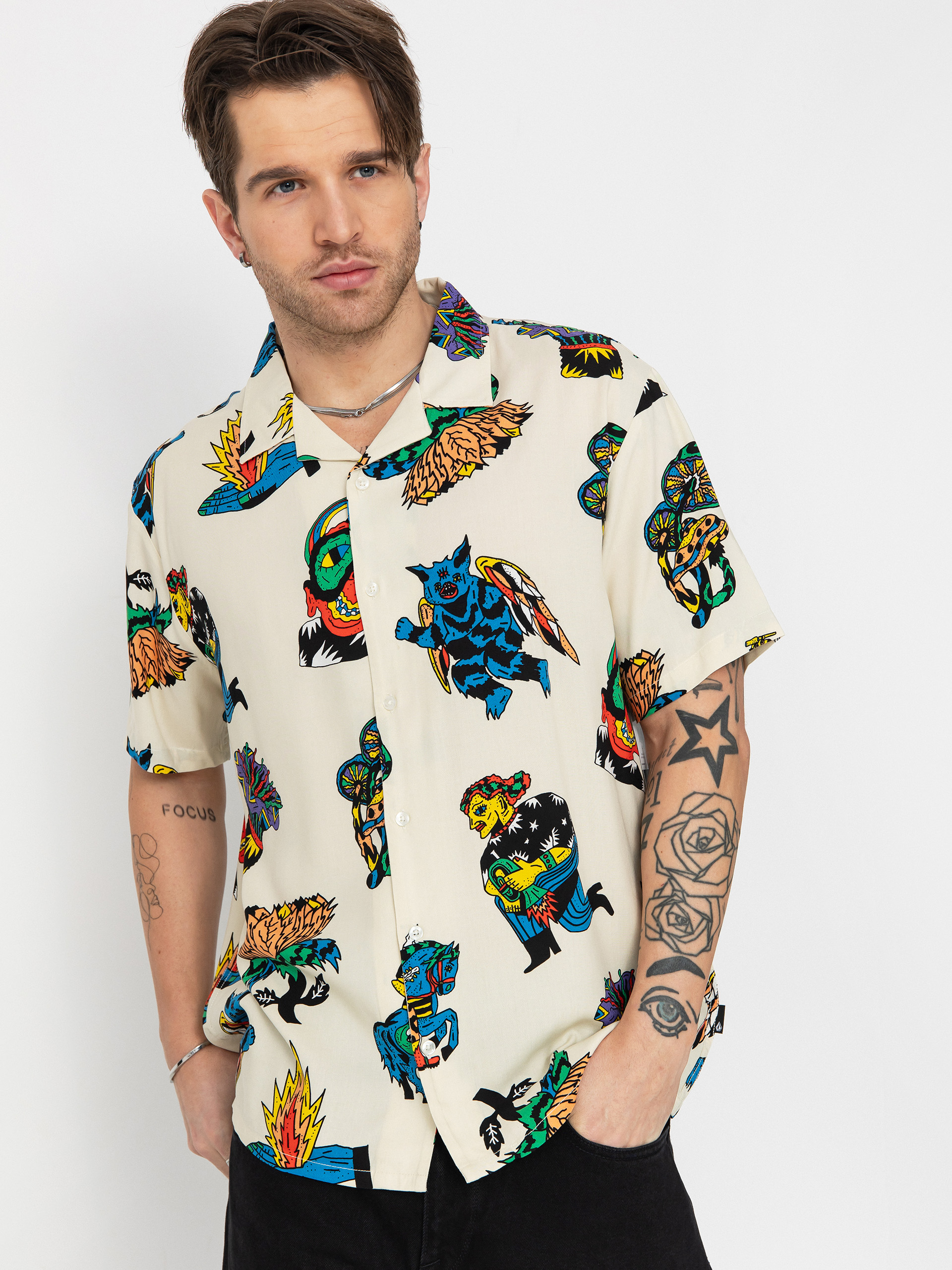 Cămașă Volcom Fa Bob Mollema (light beige)