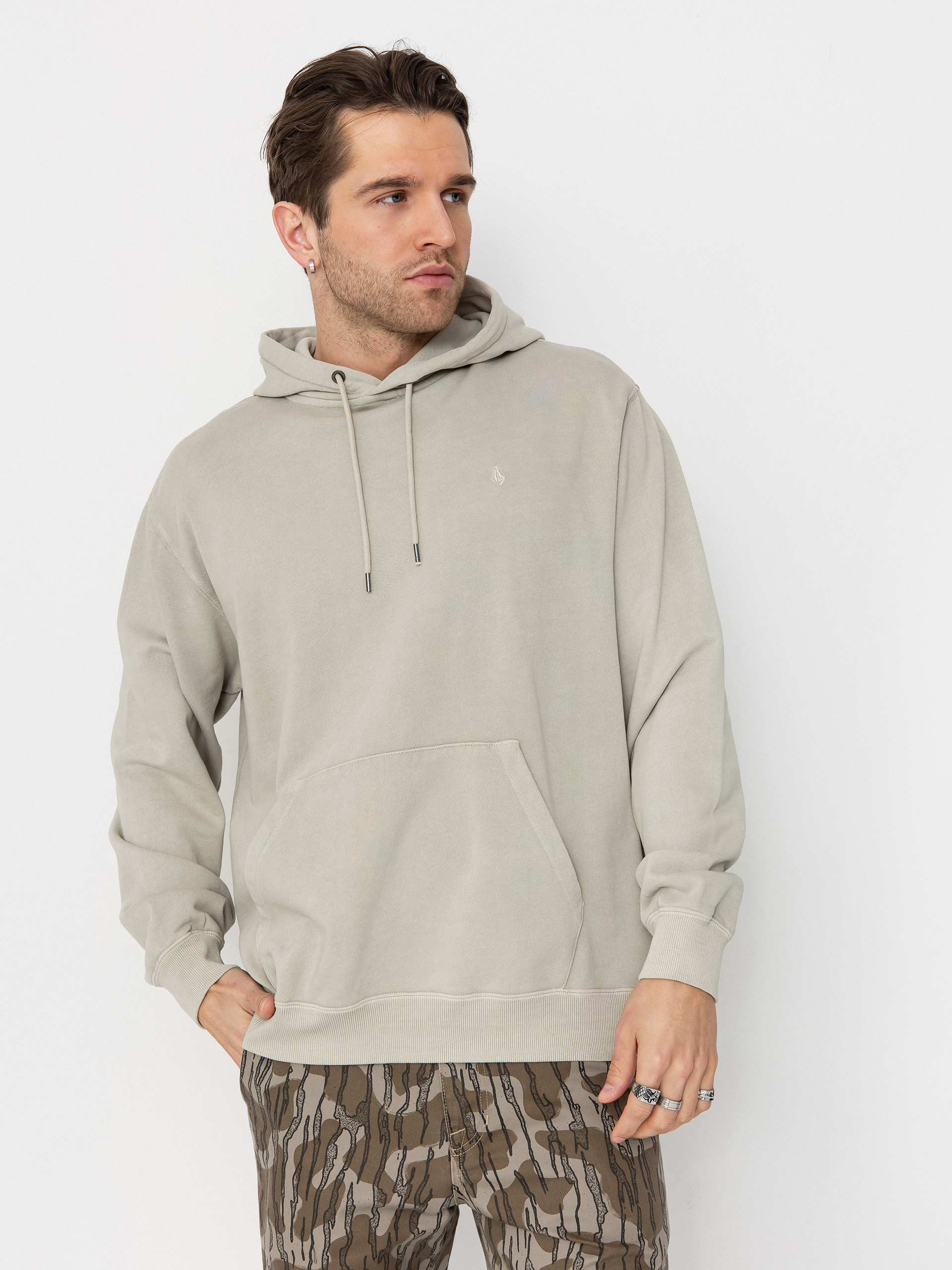 Hanorac cu glugă Volcom Single Stone Tw HD (light khaki)