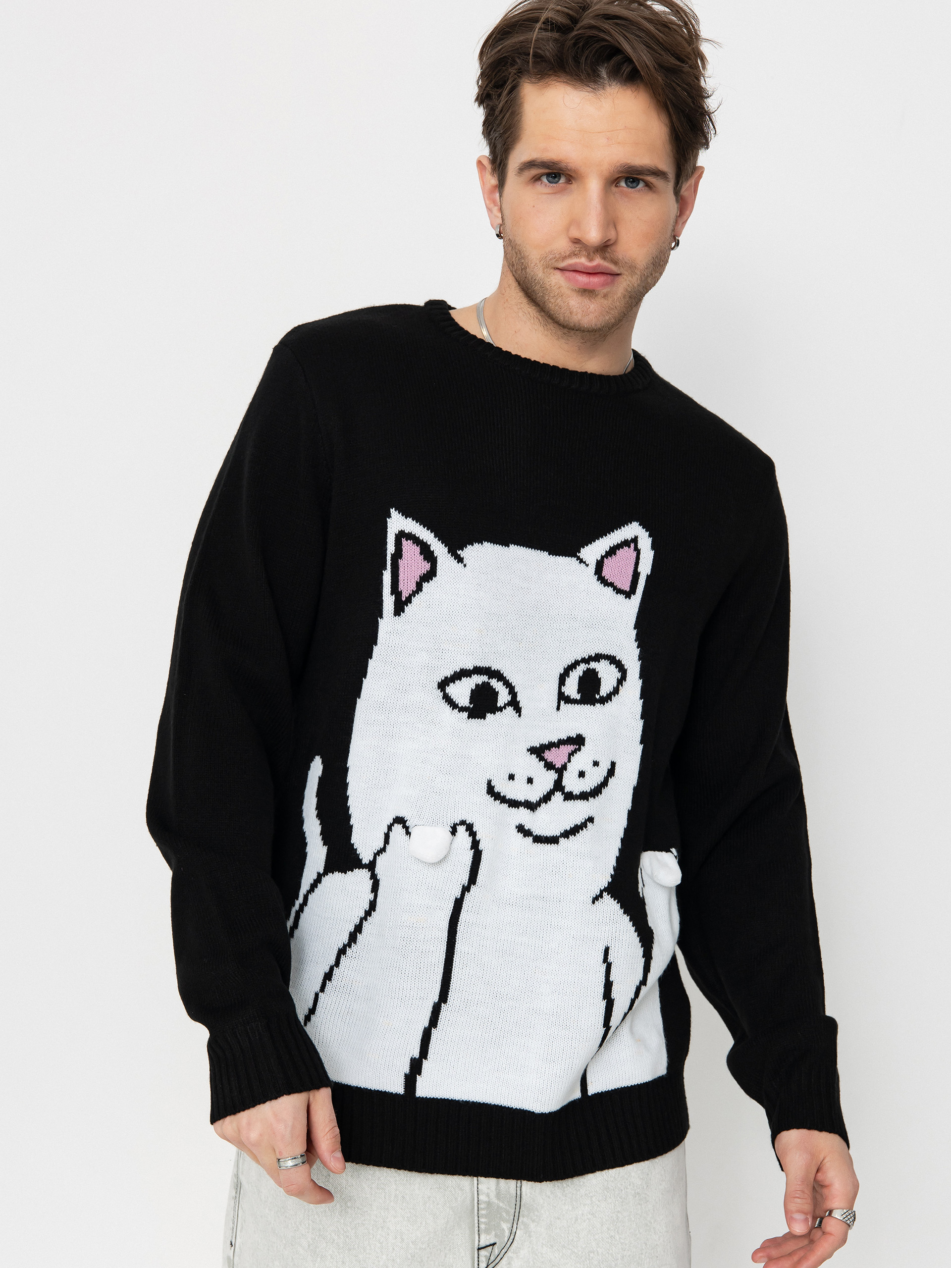 Pulover RipNDip Lord Nermal Flippy Knitty (black)