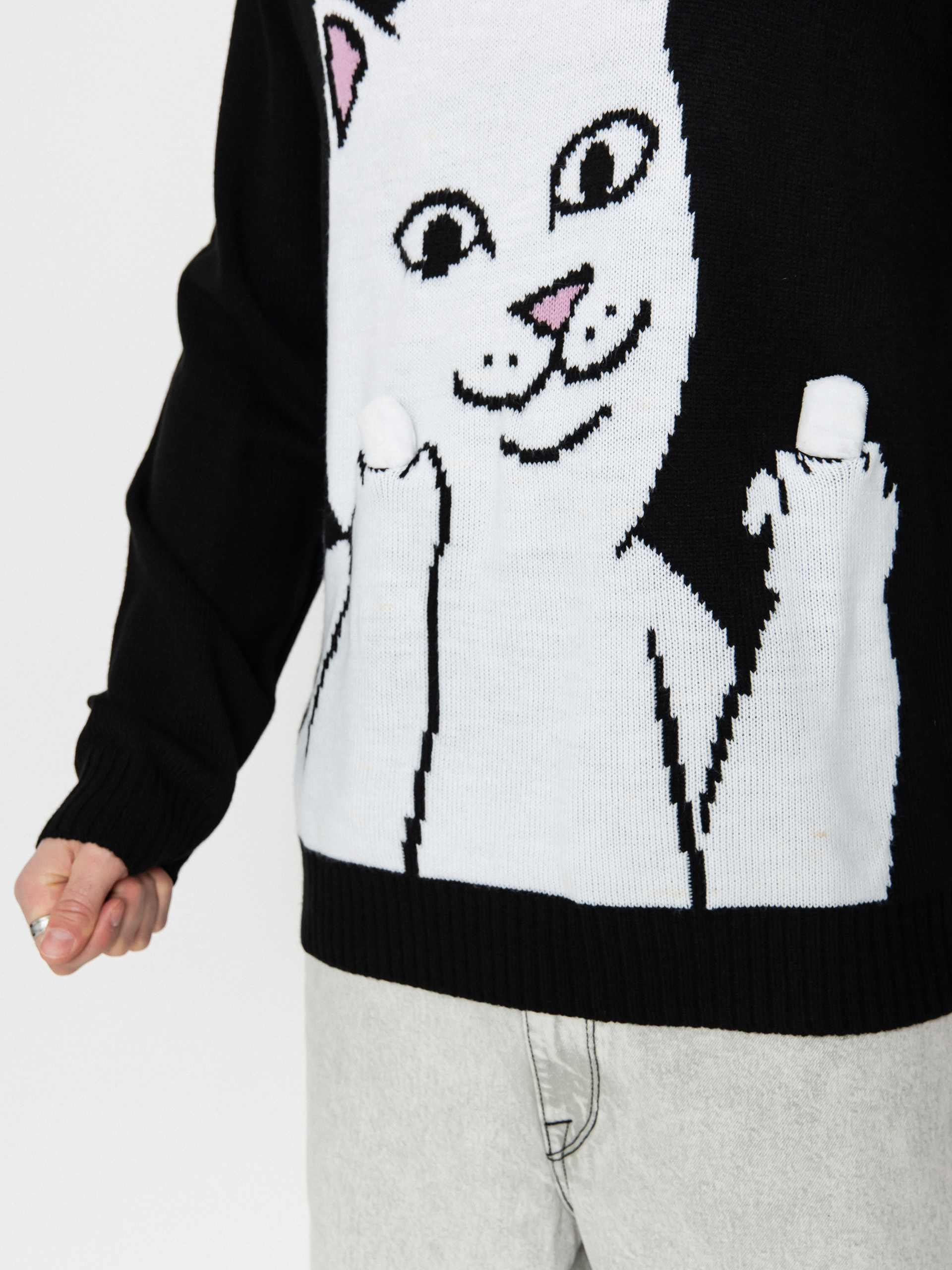 Pulover RipNDip Lord Nermal Flippy Knitty (black)