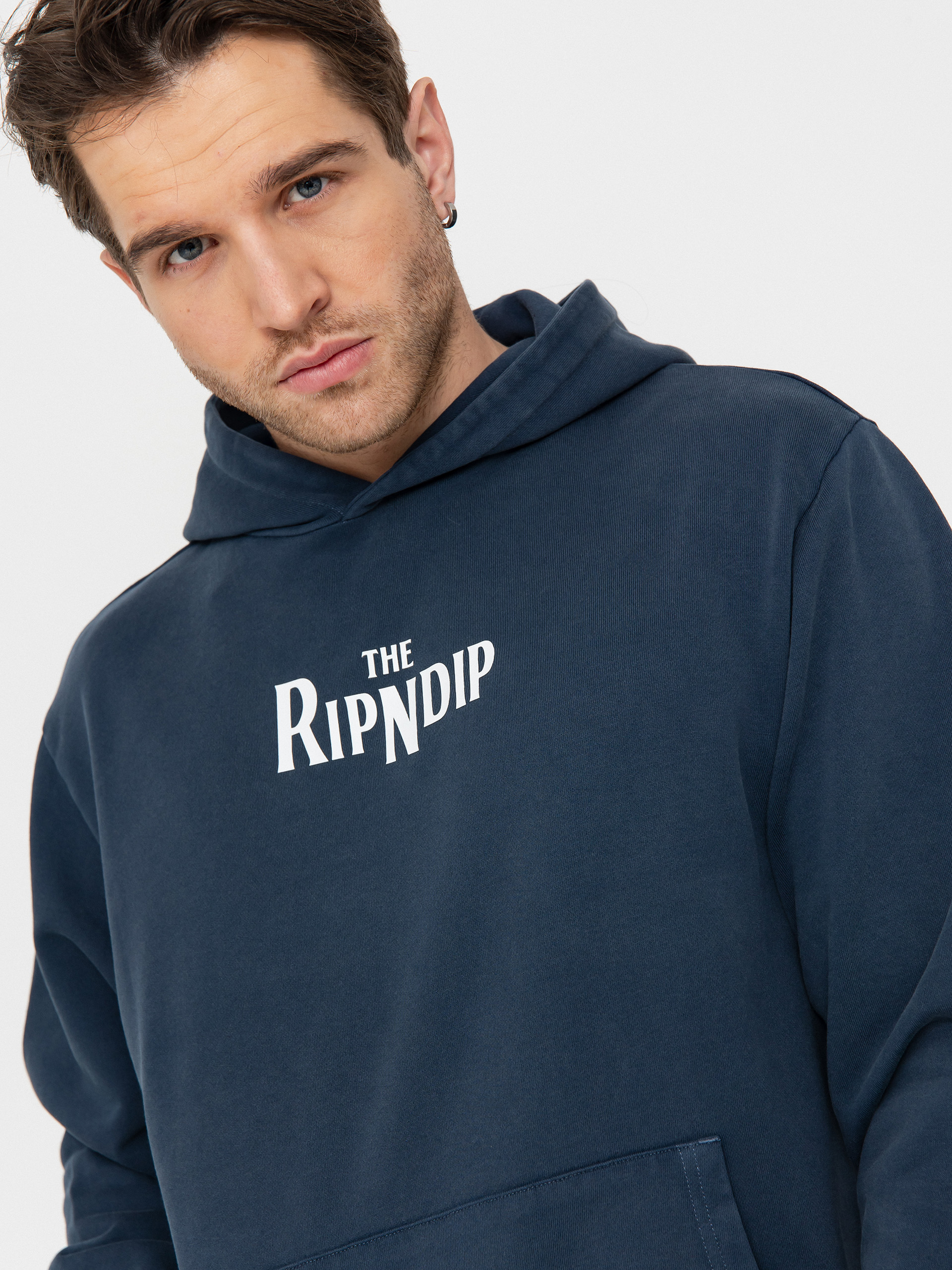 Hanorac cu glugă RipNDip Crosswalk HD (navy vintage wash)
