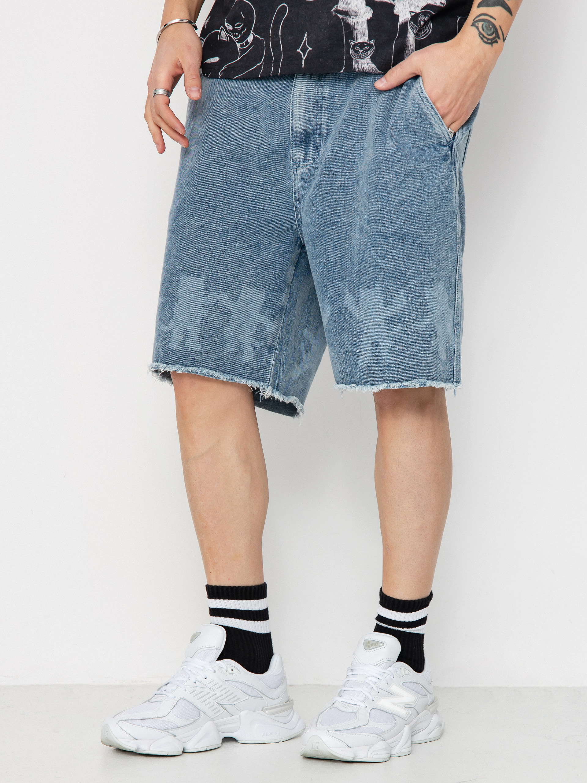 Pantaloni scurți RipNDip Cosmic Nerm (medium wash)