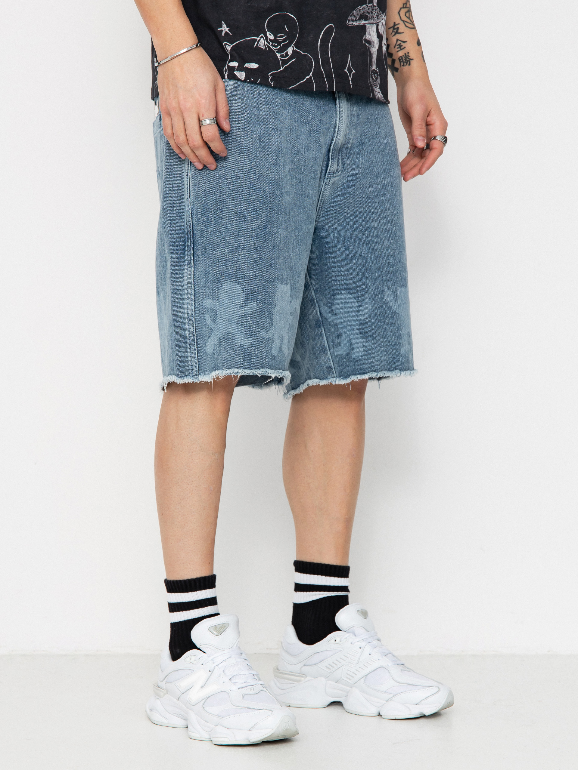 Pantaloni scurți RipNDip Cosmic Nerm (medium wash)