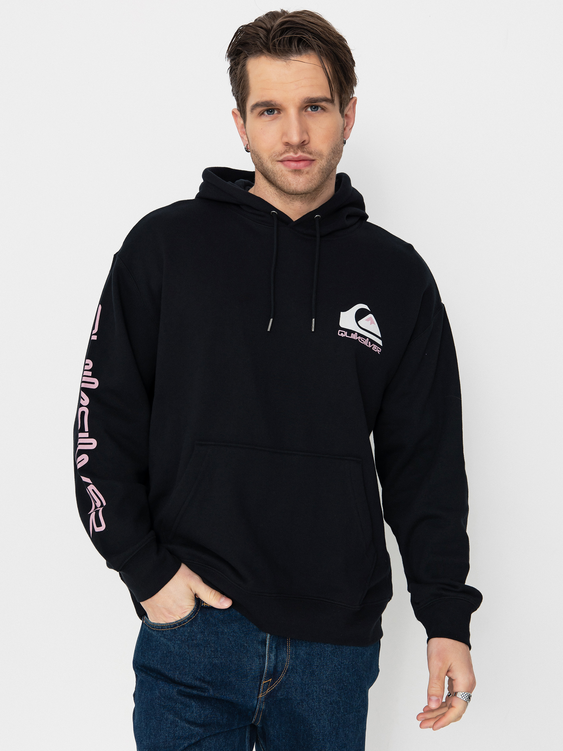Hanorac cu glugă Quiksilver Omni Logo HD (black)
