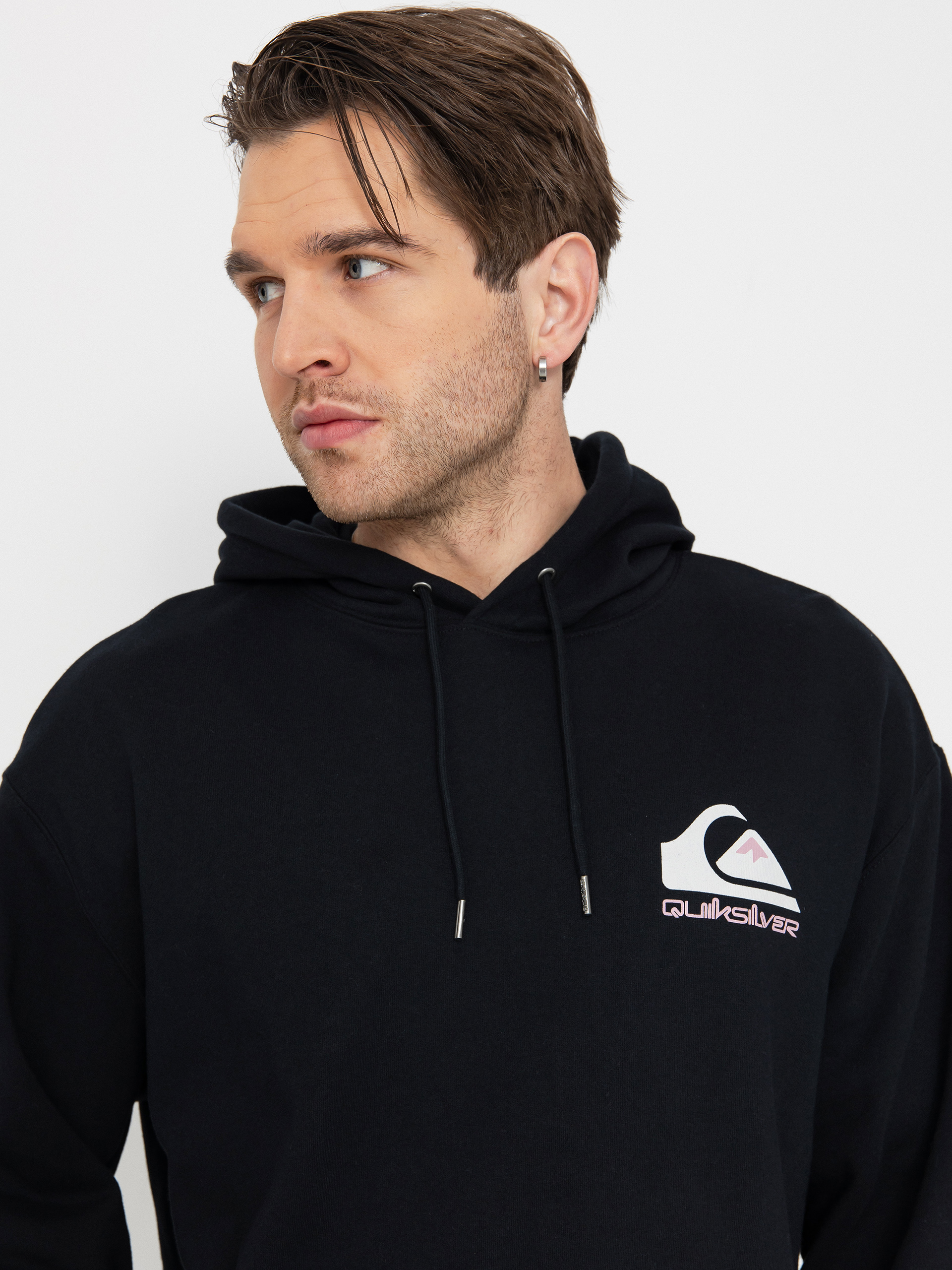 Hanorac cu glugă Quiksilver Omni Logo HD (black)