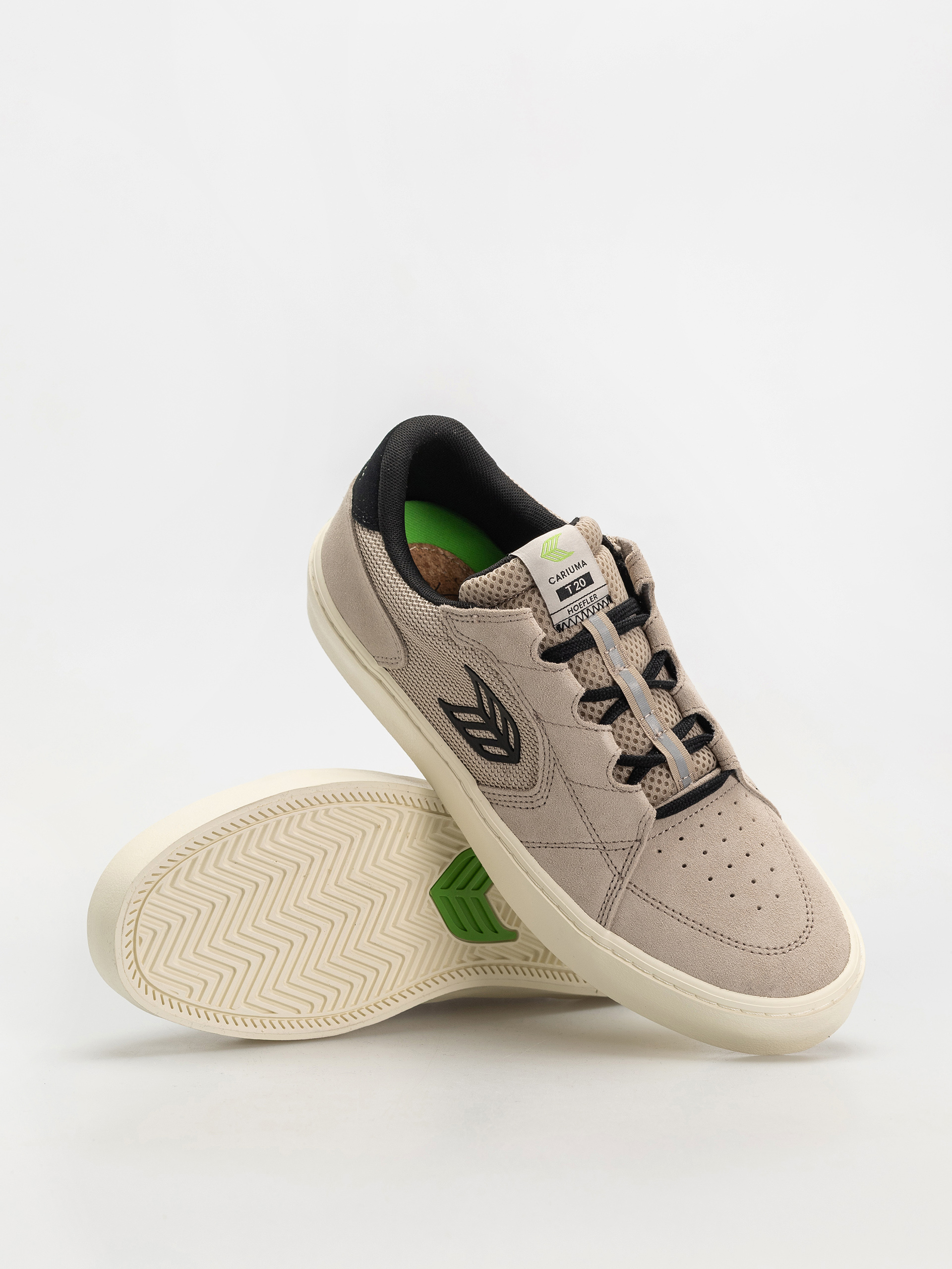 Pantofi Cariuma T20 Pro (plaza taupe suede and mesh black logo)