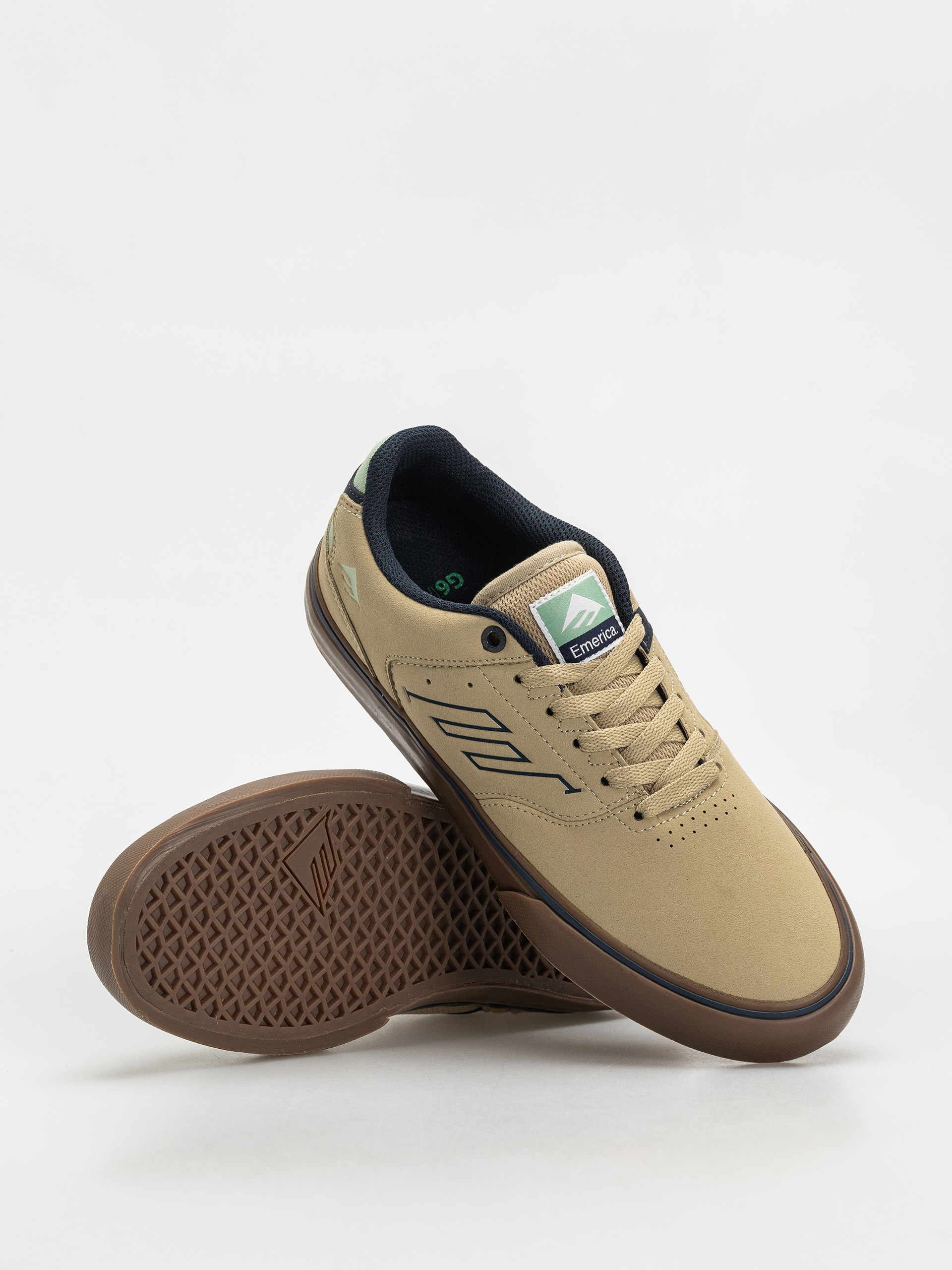 Pantofi Emerica The Low Vulc (tan/blue/green)