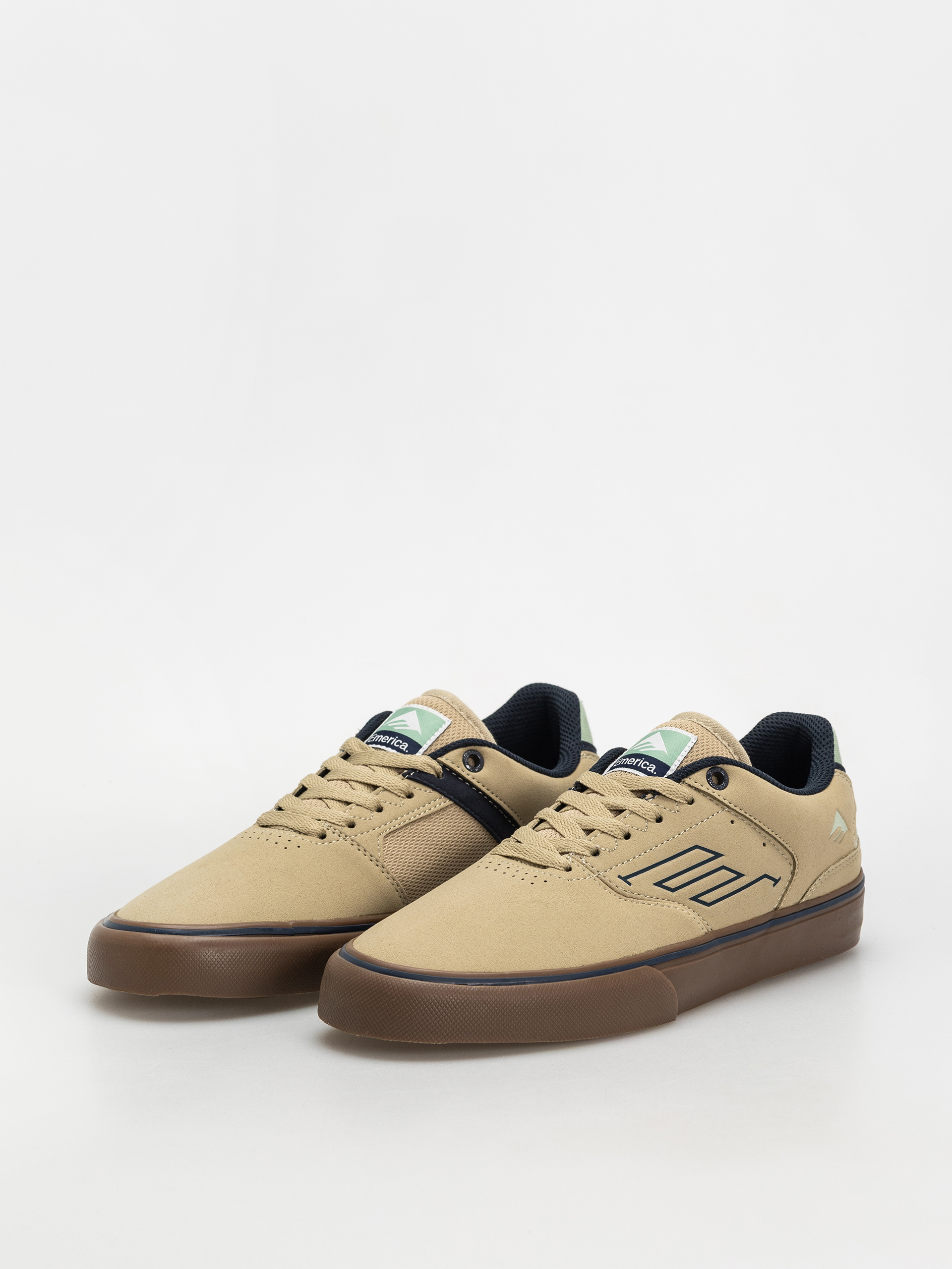 Pantofi Emerica The Low Vulc (tan/blue/green)