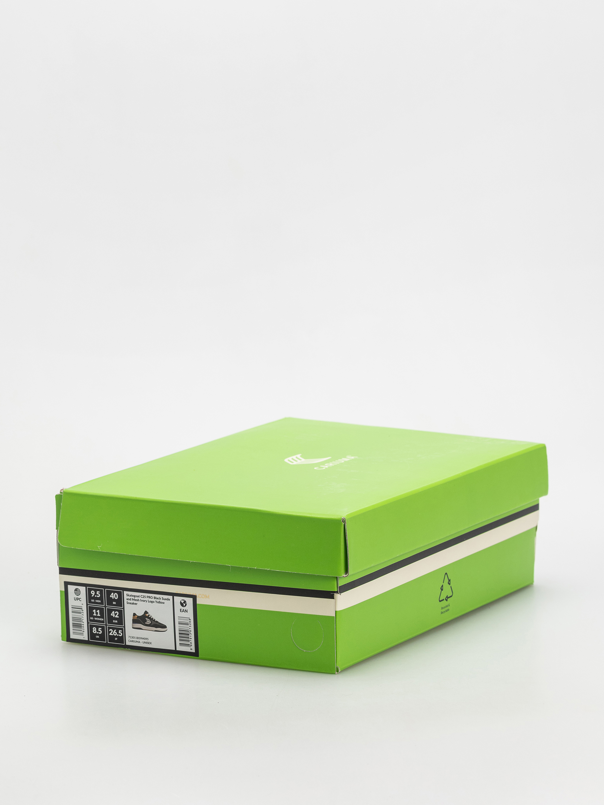 Pantofi Cariuma Skategoat C25 Pro (black suede and mesh ivory logo yellow)