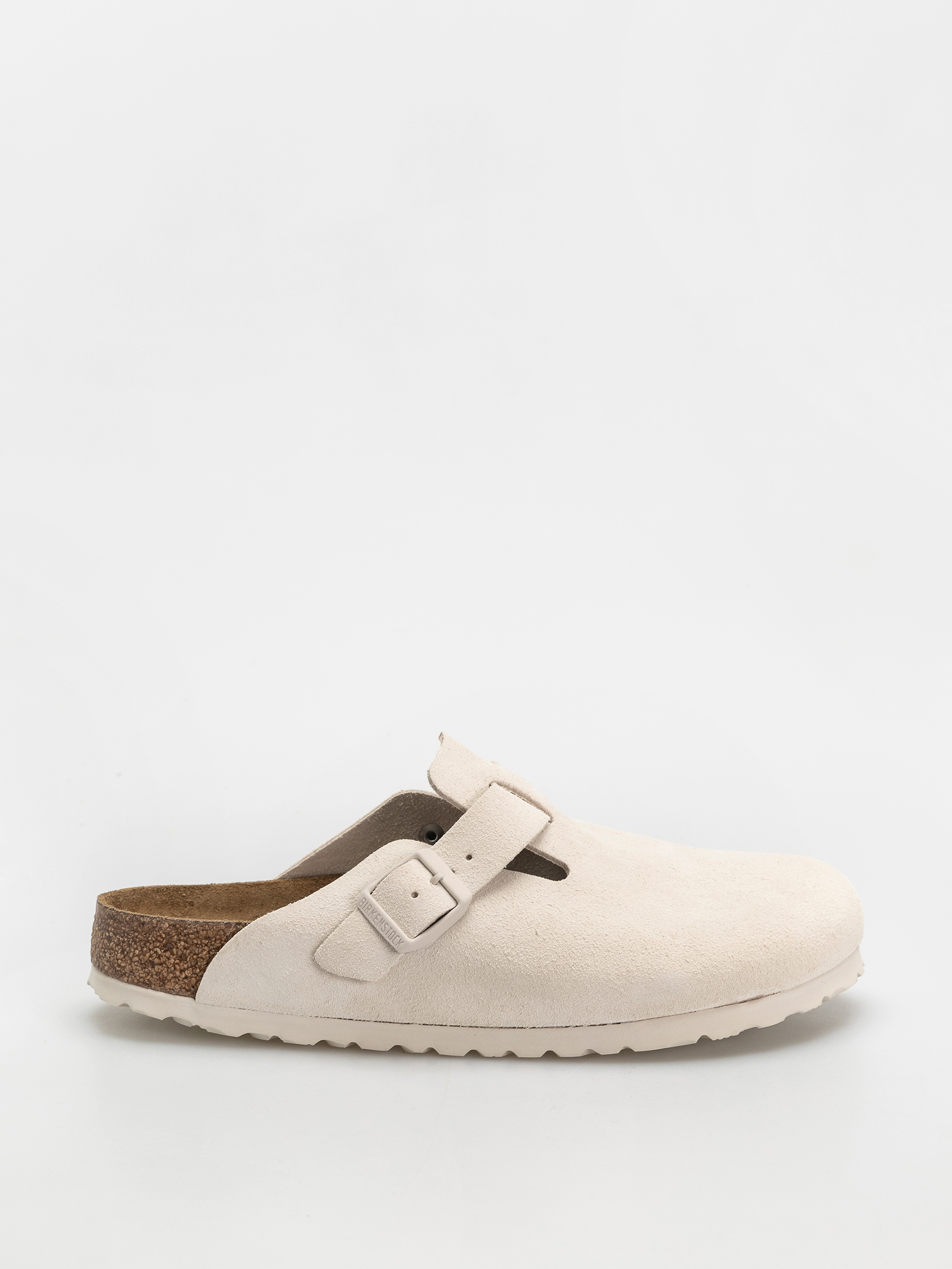 Șlapi Birkenstock Boston Suede Leather Narrow Wmn (antique white)