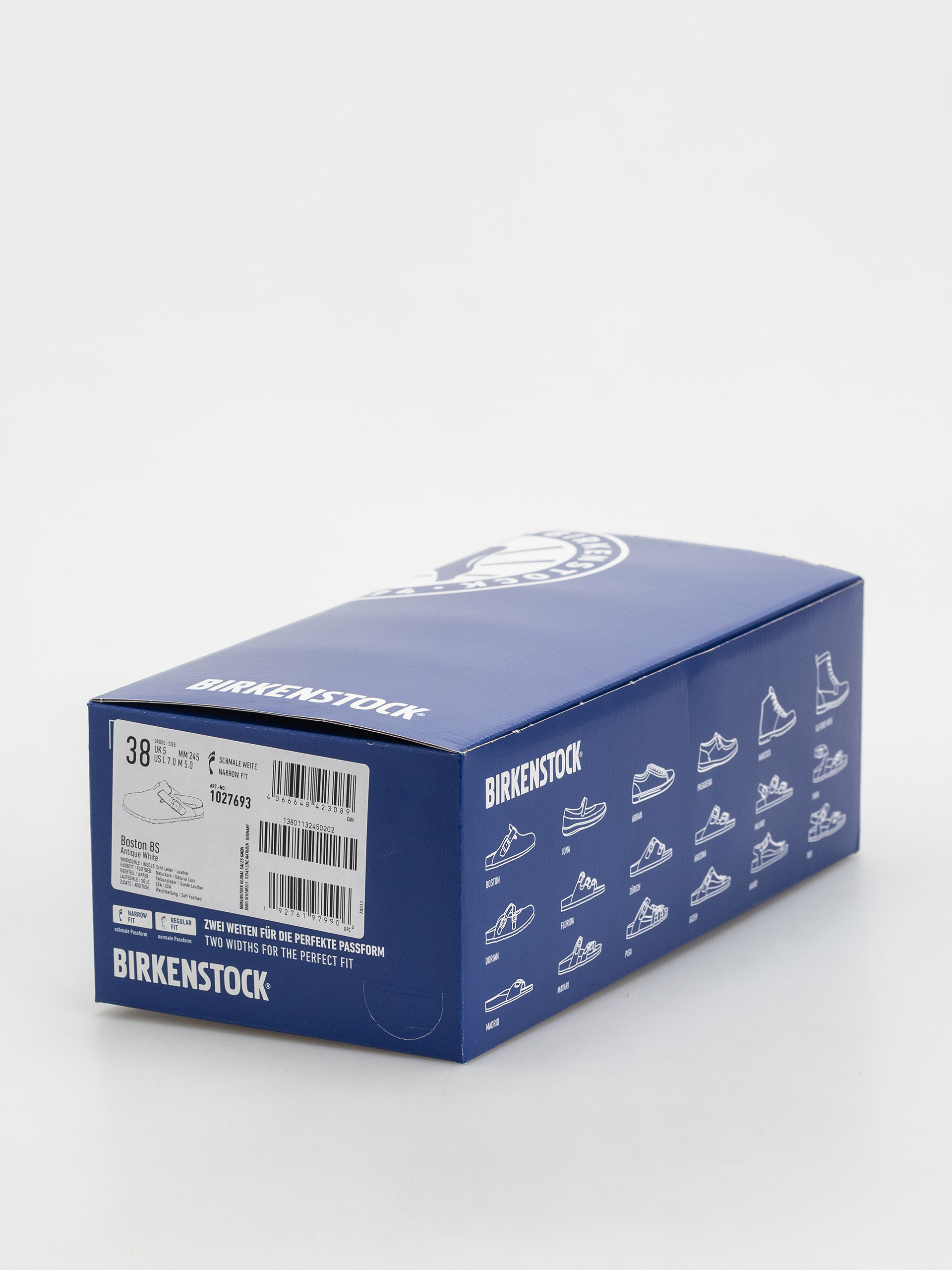 Șlapi Birkenstock Boston Suede Leather Narrow Wmn (antique white)