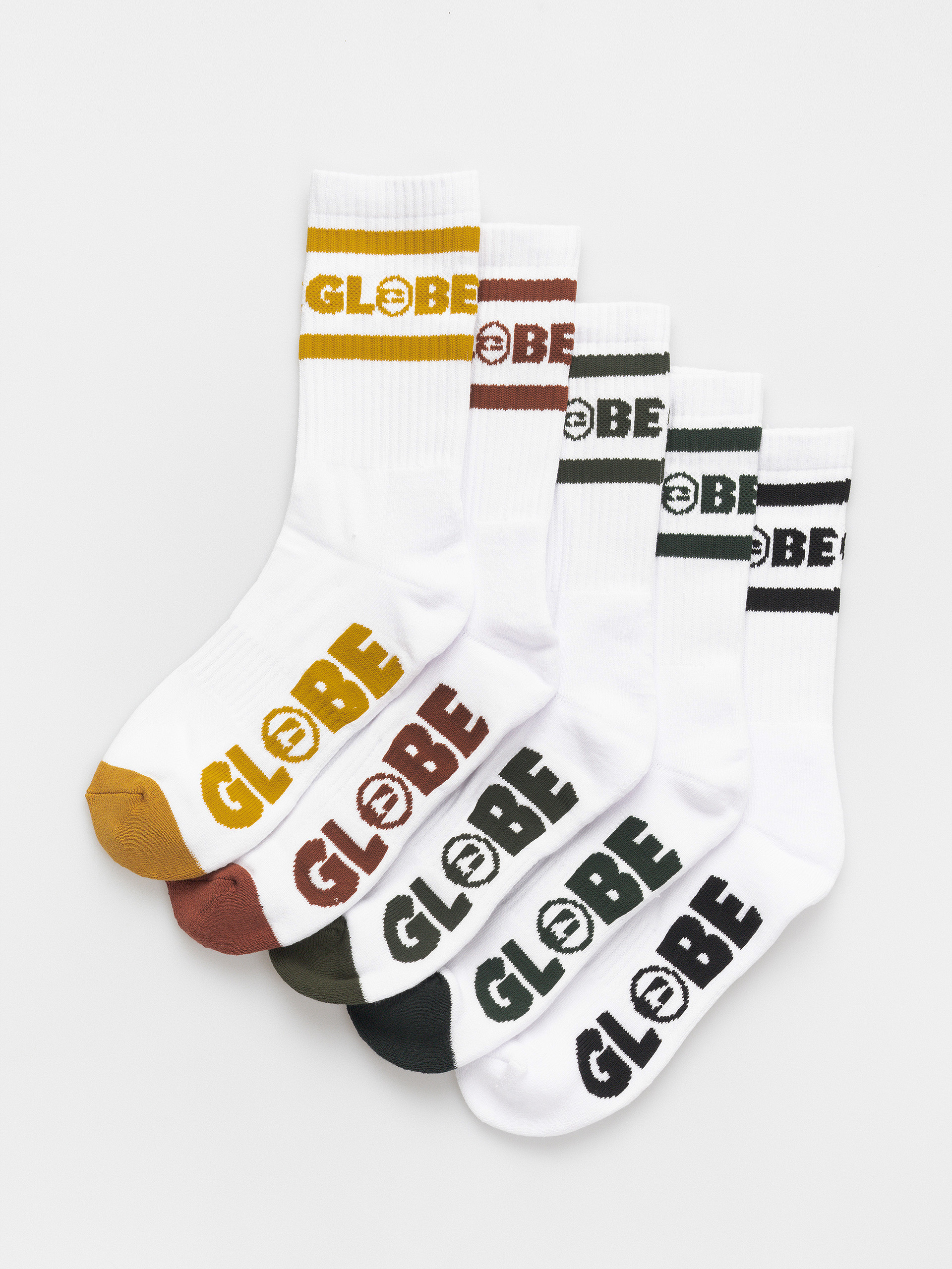 Șosete Globe Tilt Hi Crew 5 Pk (white assorted)