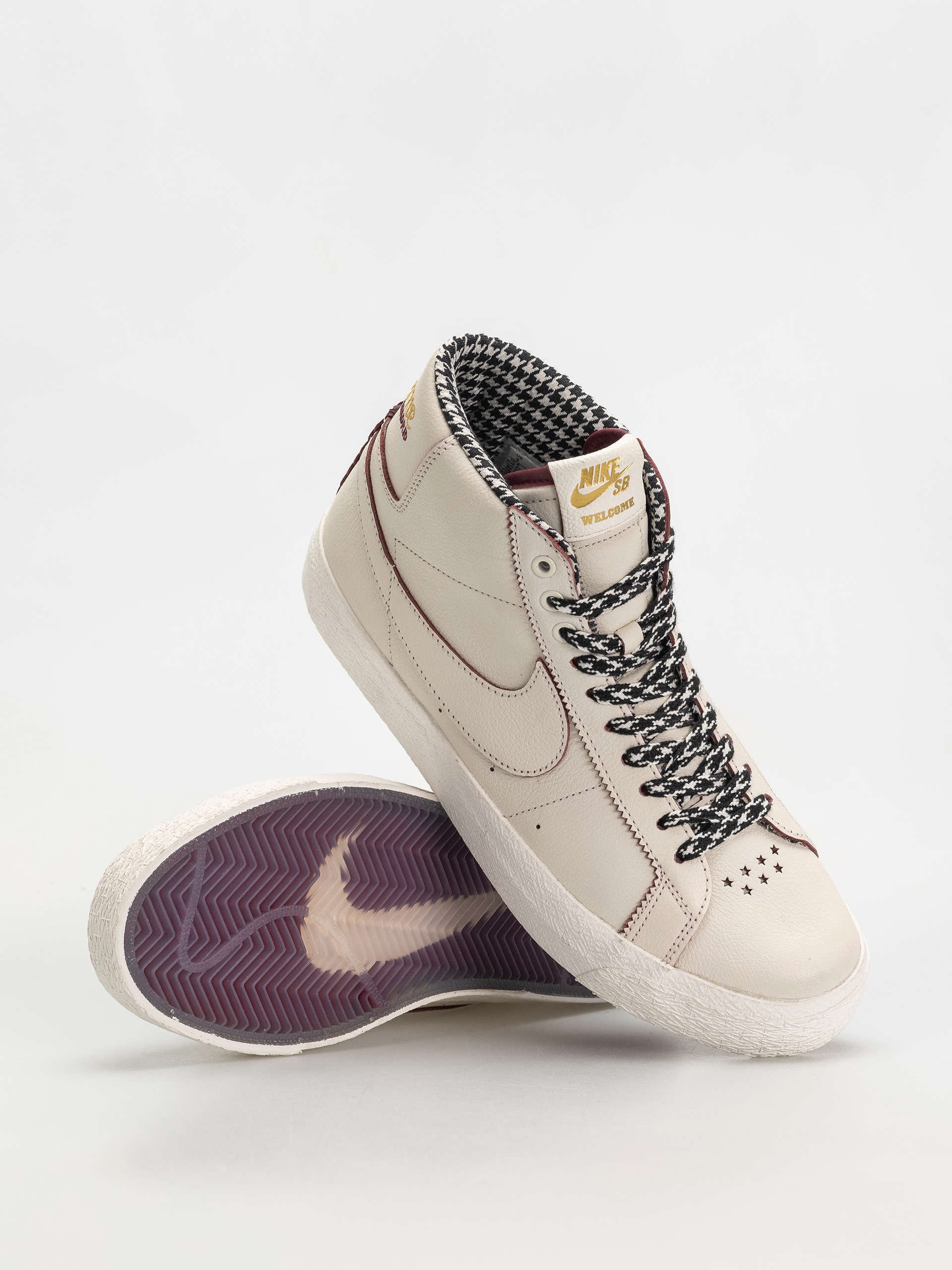 Pantofi Nike SB Zoom Blazer Mid Welcome Skateboarding (sail/dark beetroot/white)