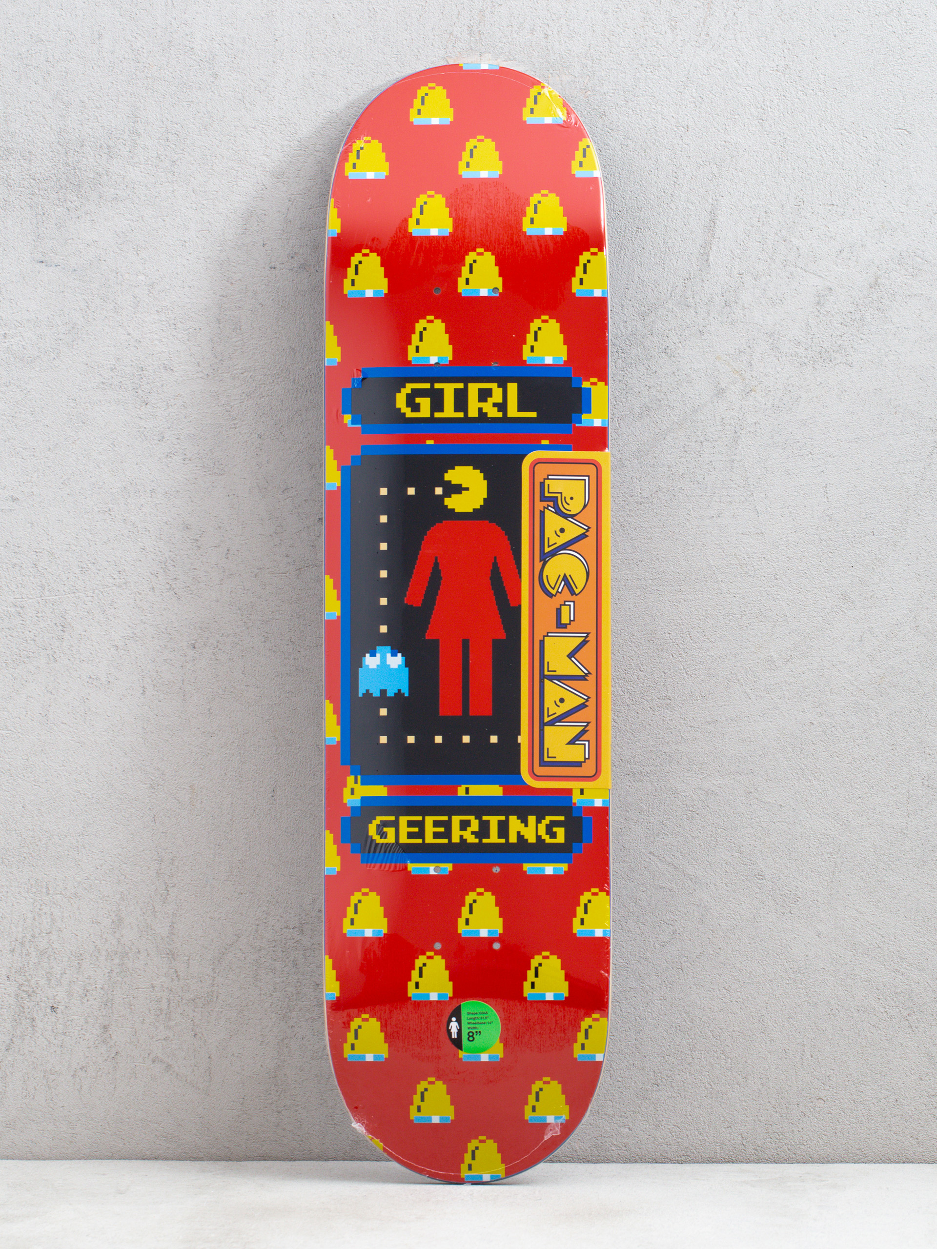Placă Girl Skateboard Geering Pac Man (red)