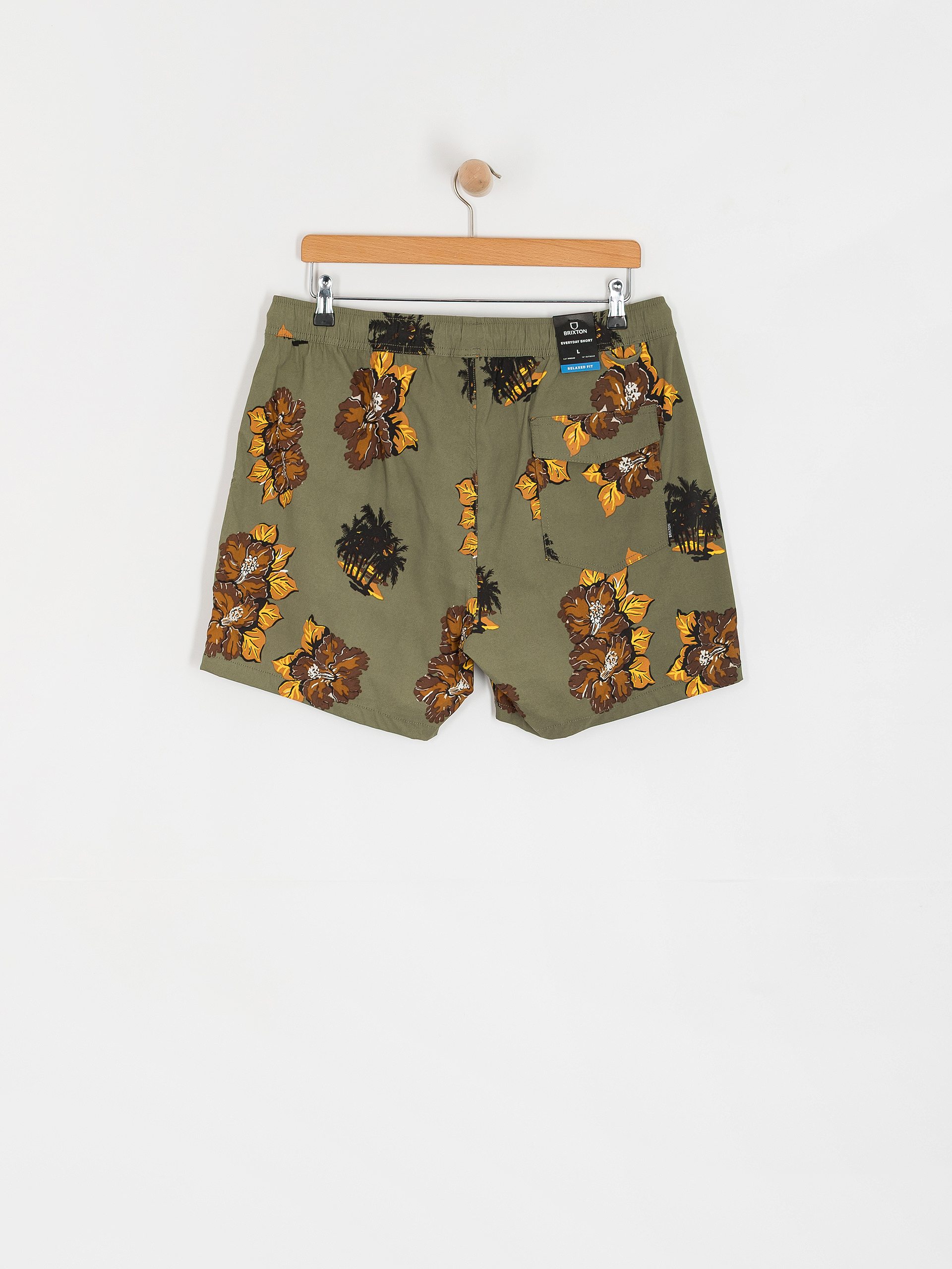 Pantaloni scurți Brixton Everyday Hybrid 5 (olive surplus floral)