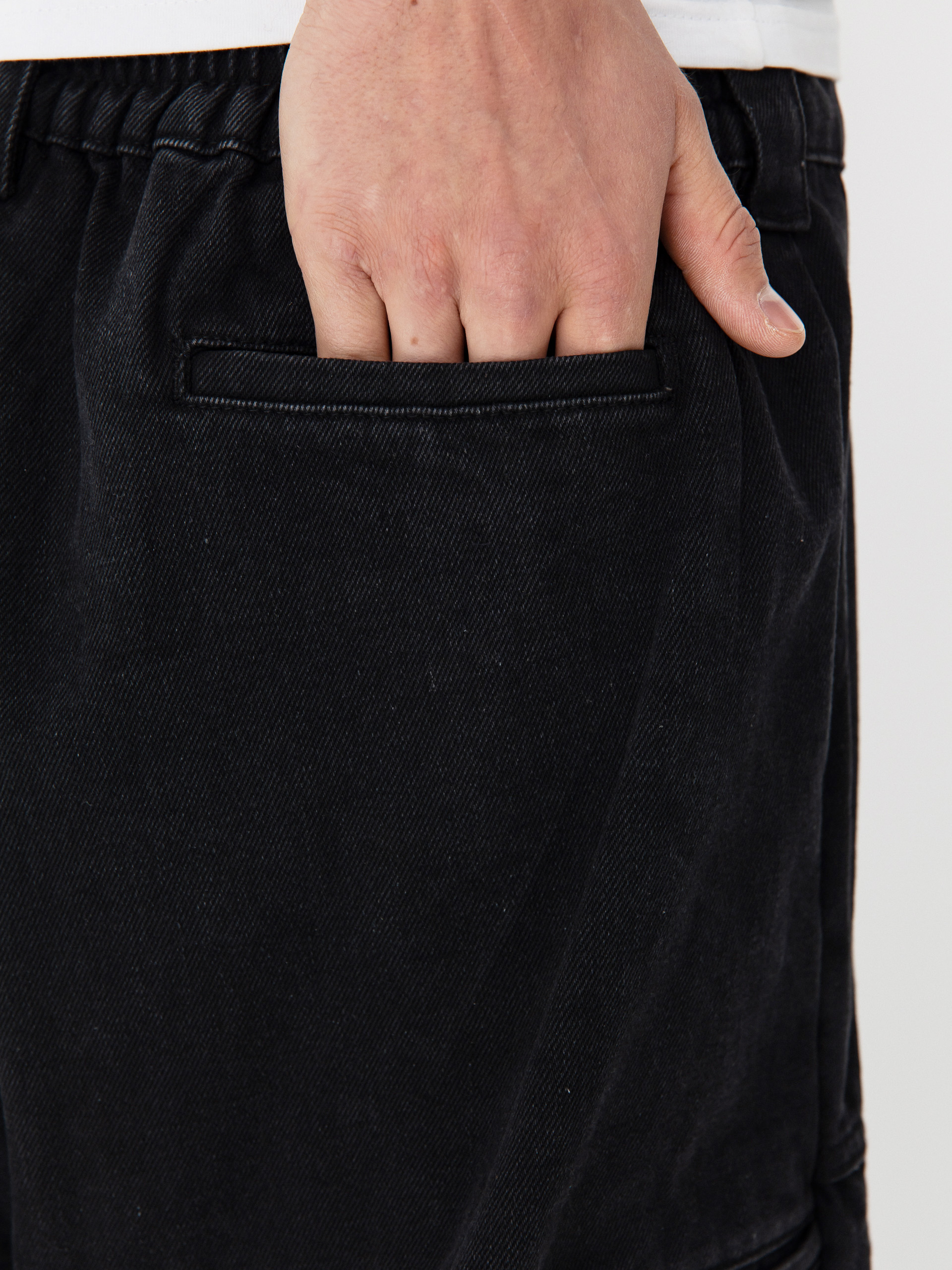 Pantaloni scurți Poetic Collective Painter (black denim)