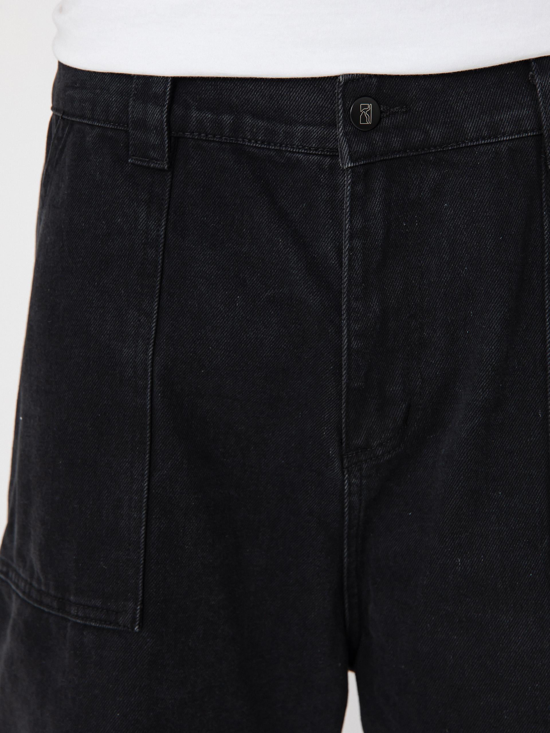 Pantaloni scurți Poetic Collective Painter (black denim)