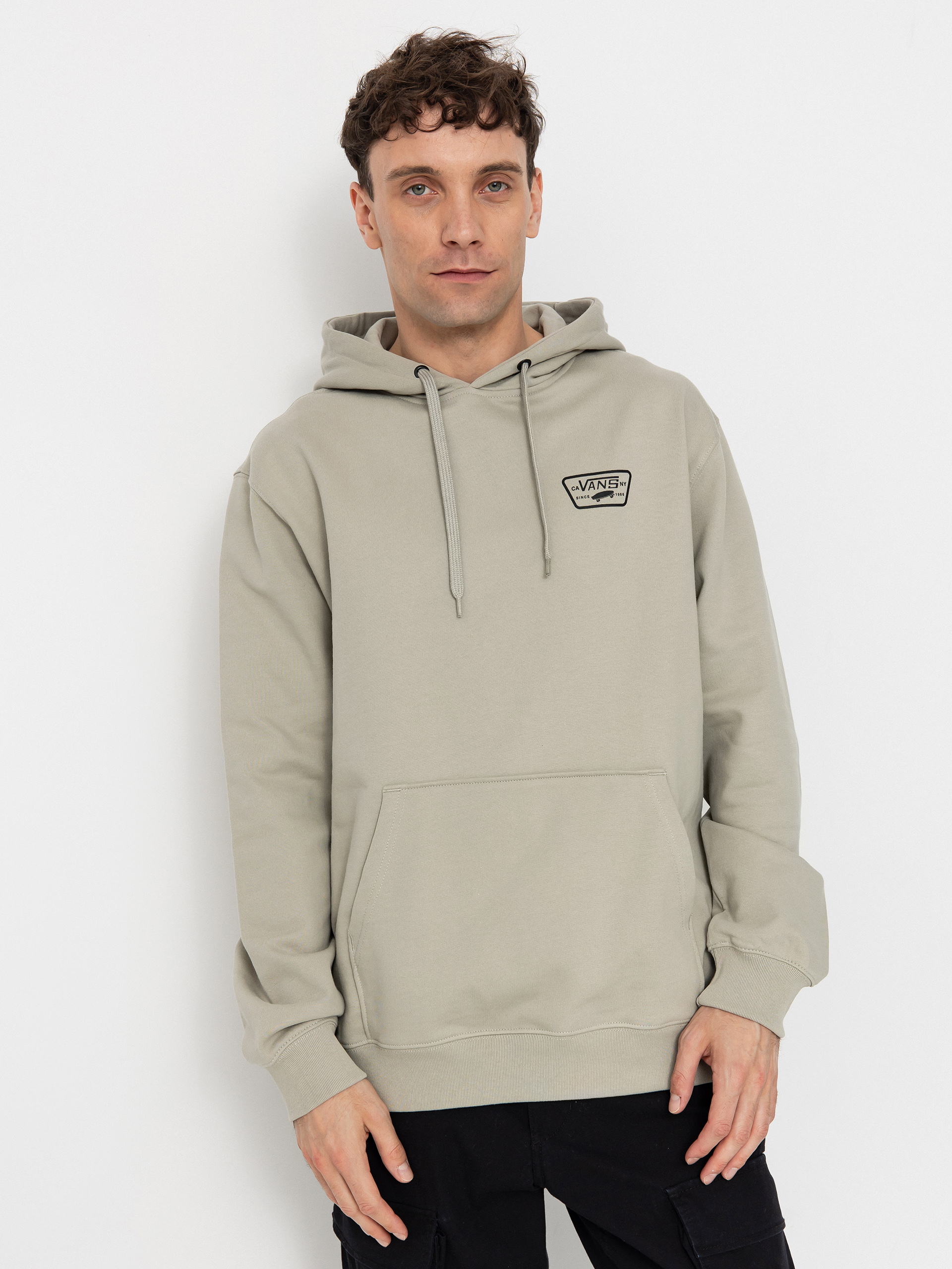 Hanorac cu glugă Vans Full Patch HD (london fog)