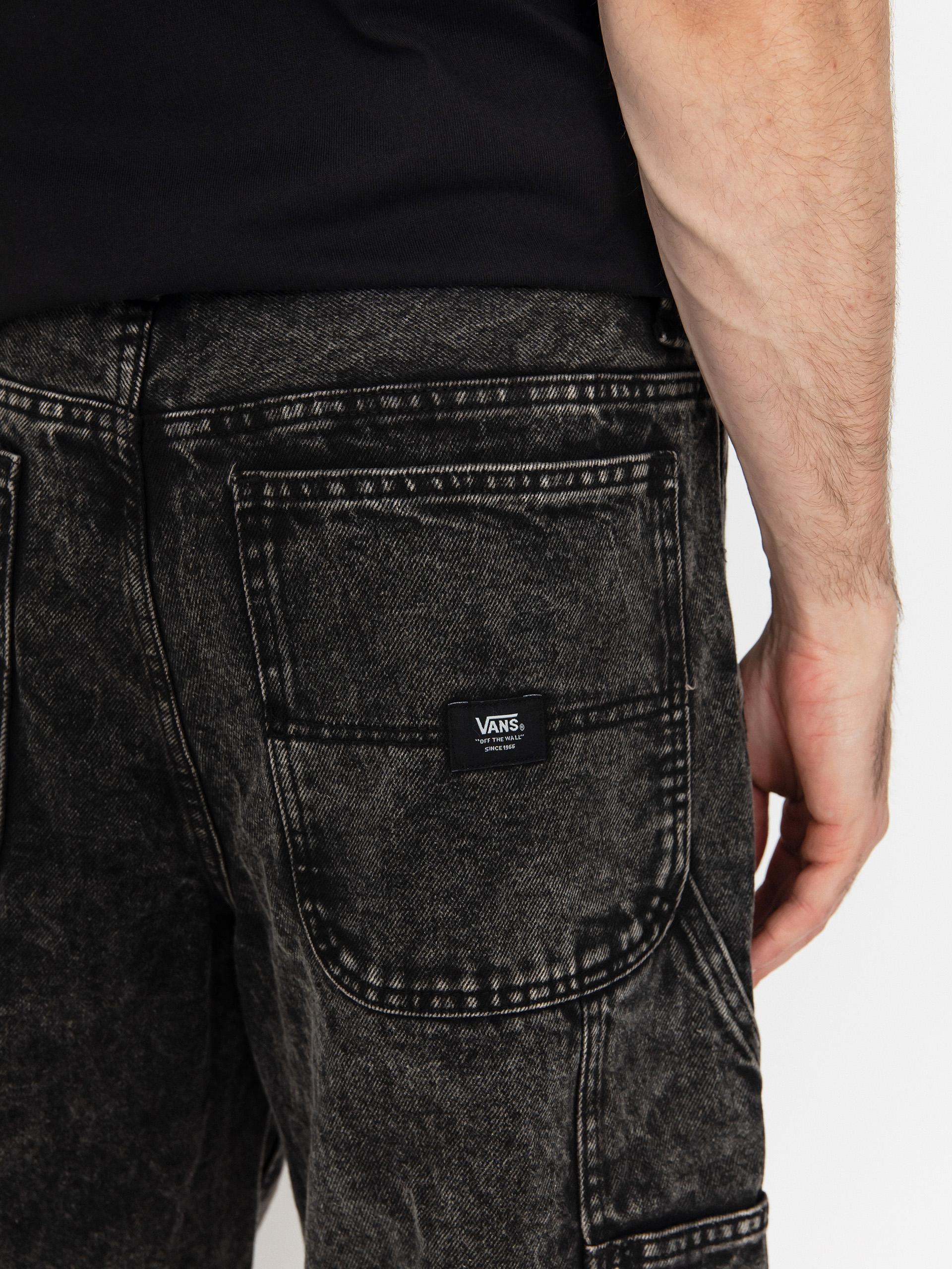 Pantaloni scurți Vans Drill Chore Loose Denim (stonewash black)