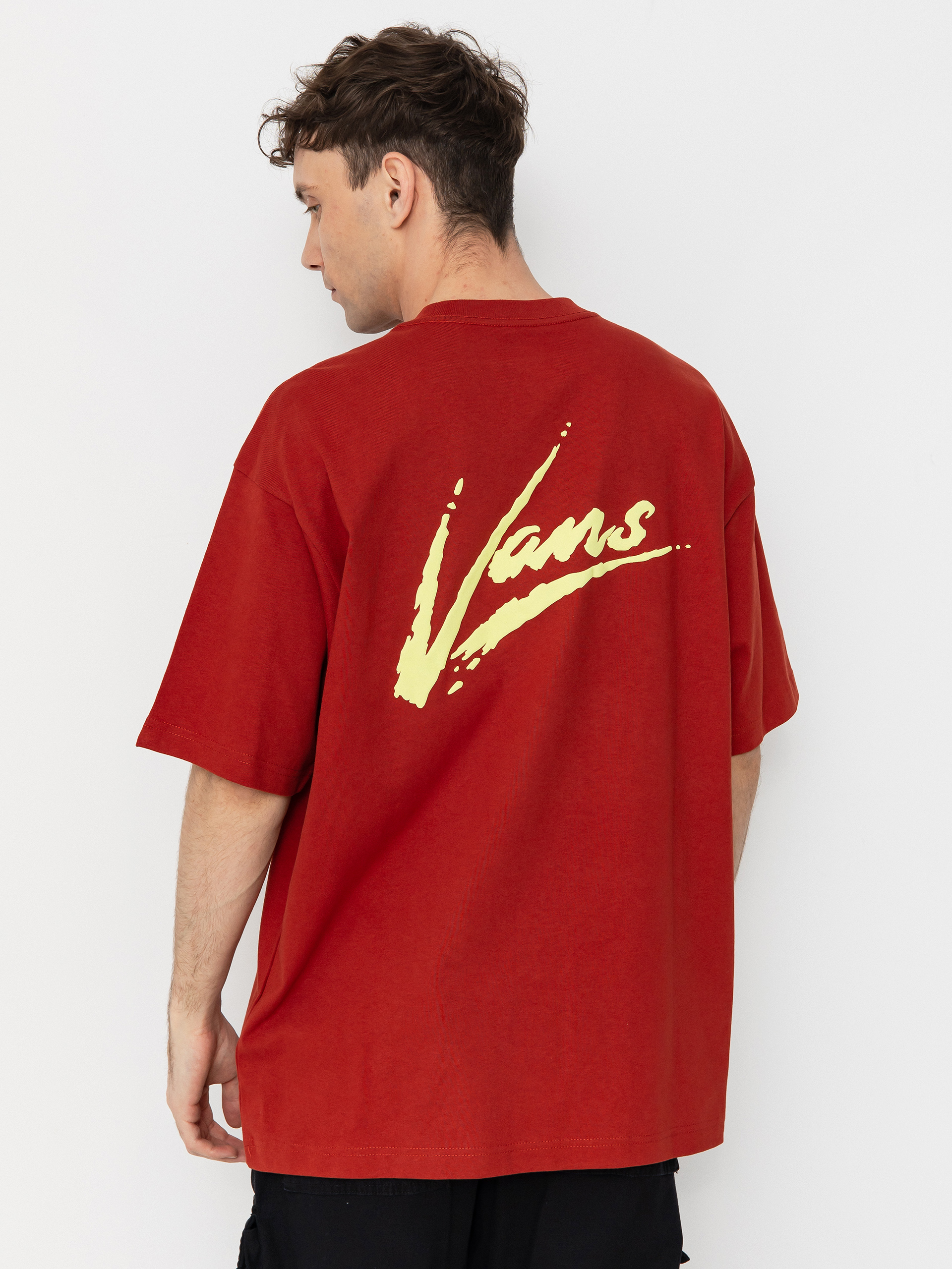 Tricou Vans Brush Script Loose (red ochre)