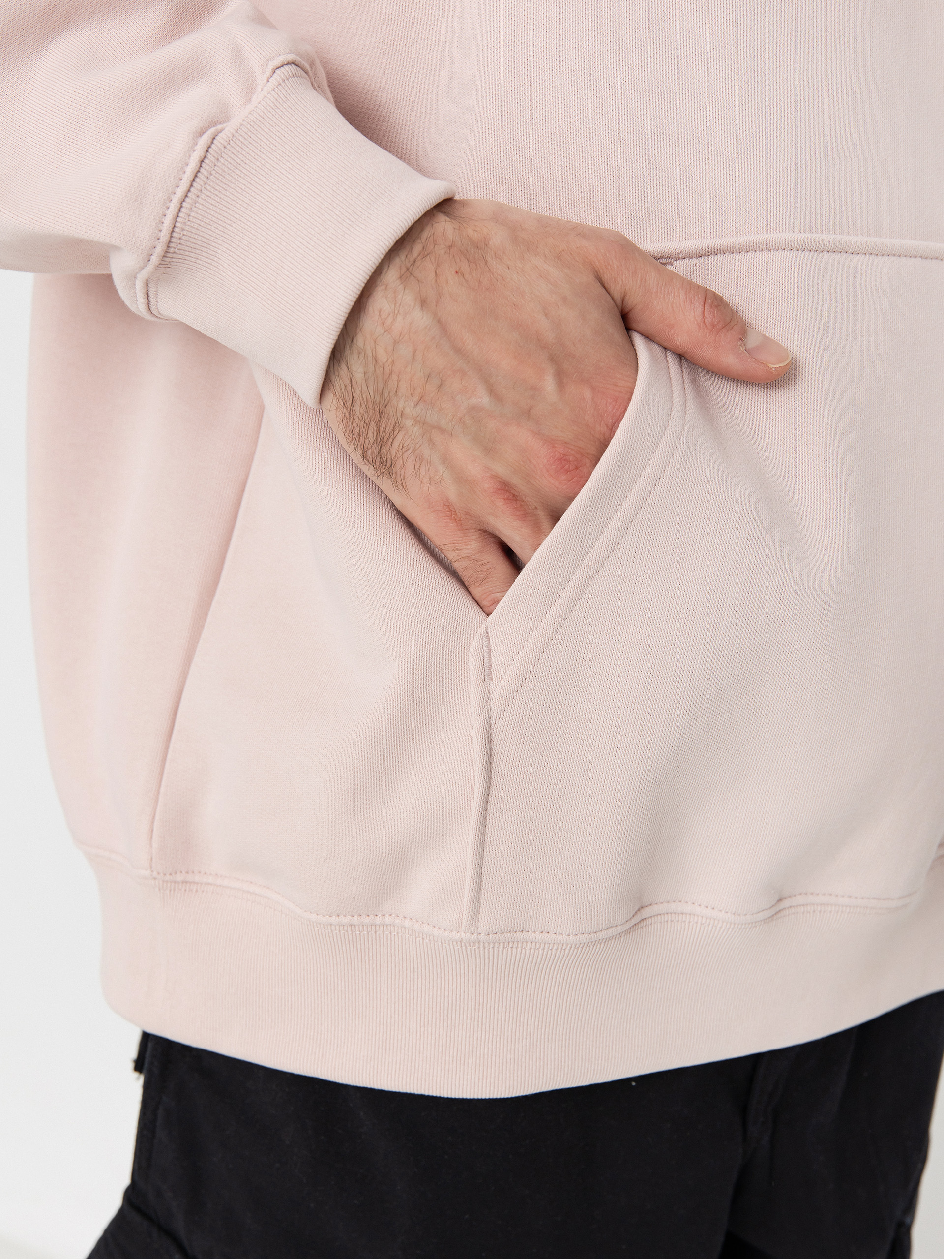 Hanorac cu glugă Vans Brush Script II Loose HD (sepia rose)