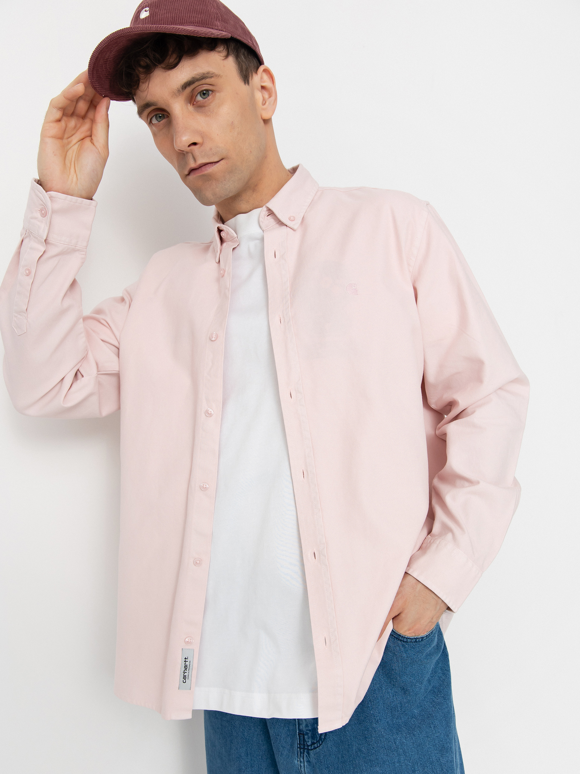 Cămașă Carhartt WIP Bolton (air pink)