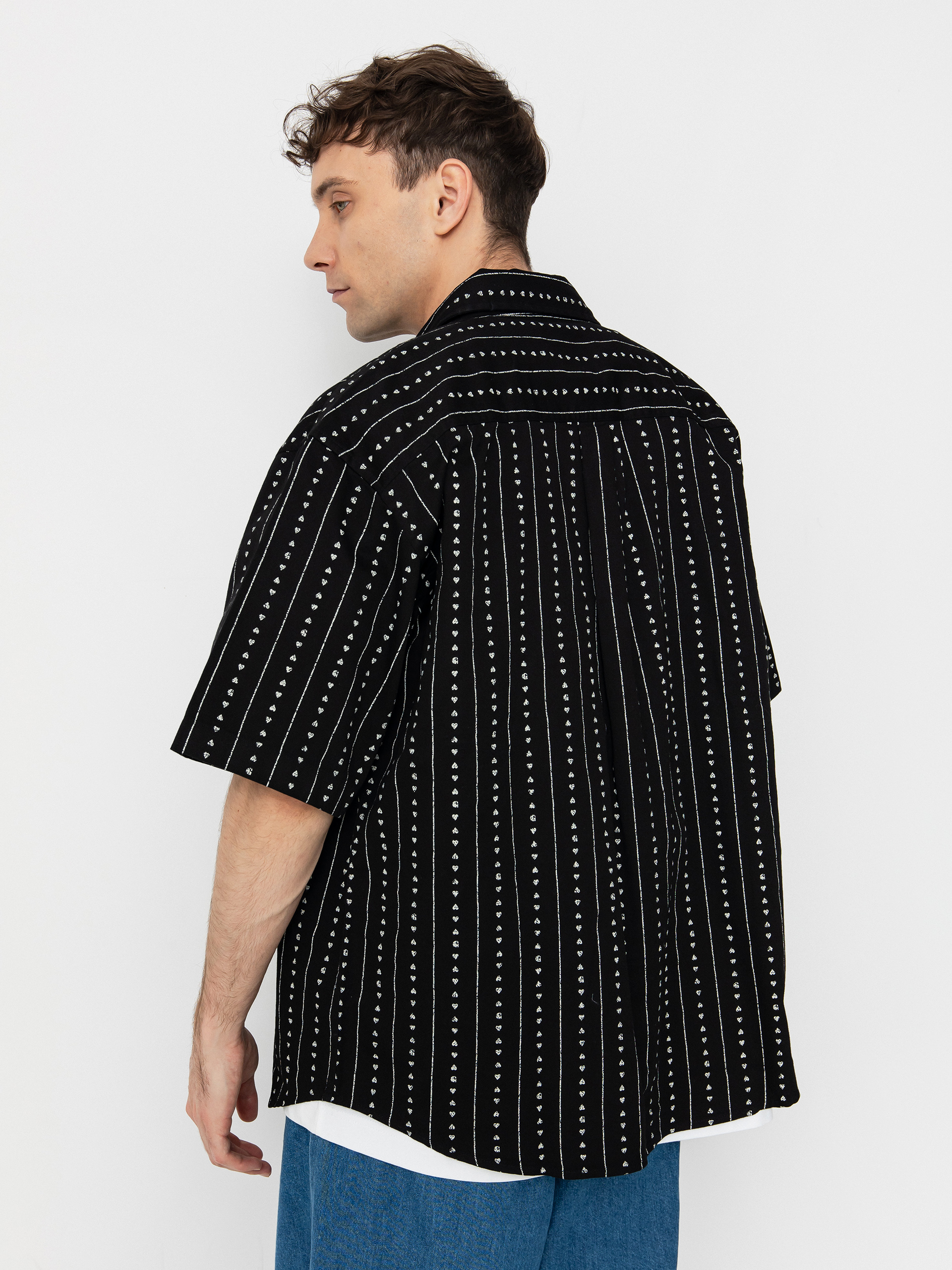 Cămașă Carhartt WIP Drewe (heart c pinstripe/black/natural)