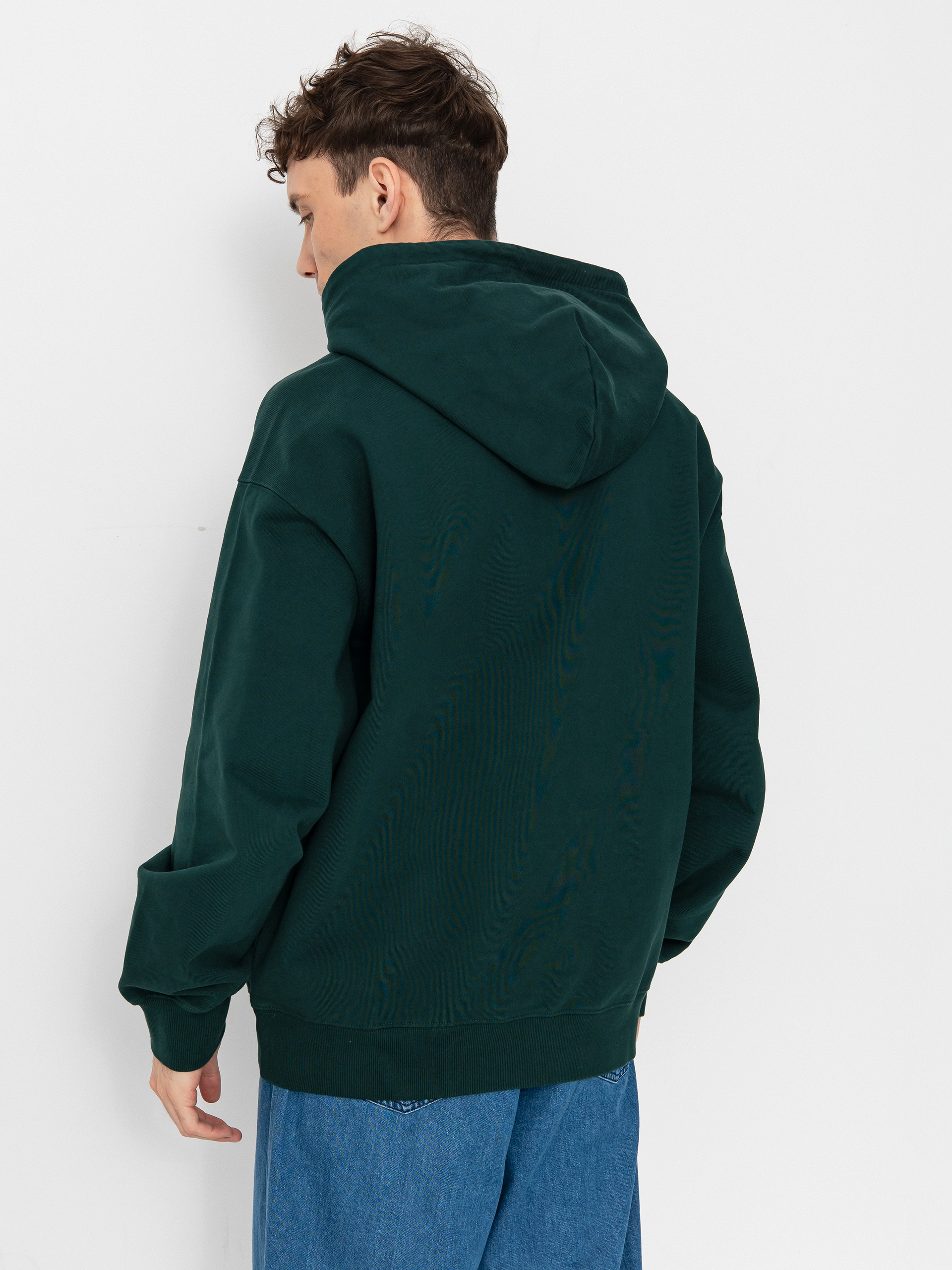 Hanorac cu glugă Carhartt WIP Flaming Ducks HD (conifer)