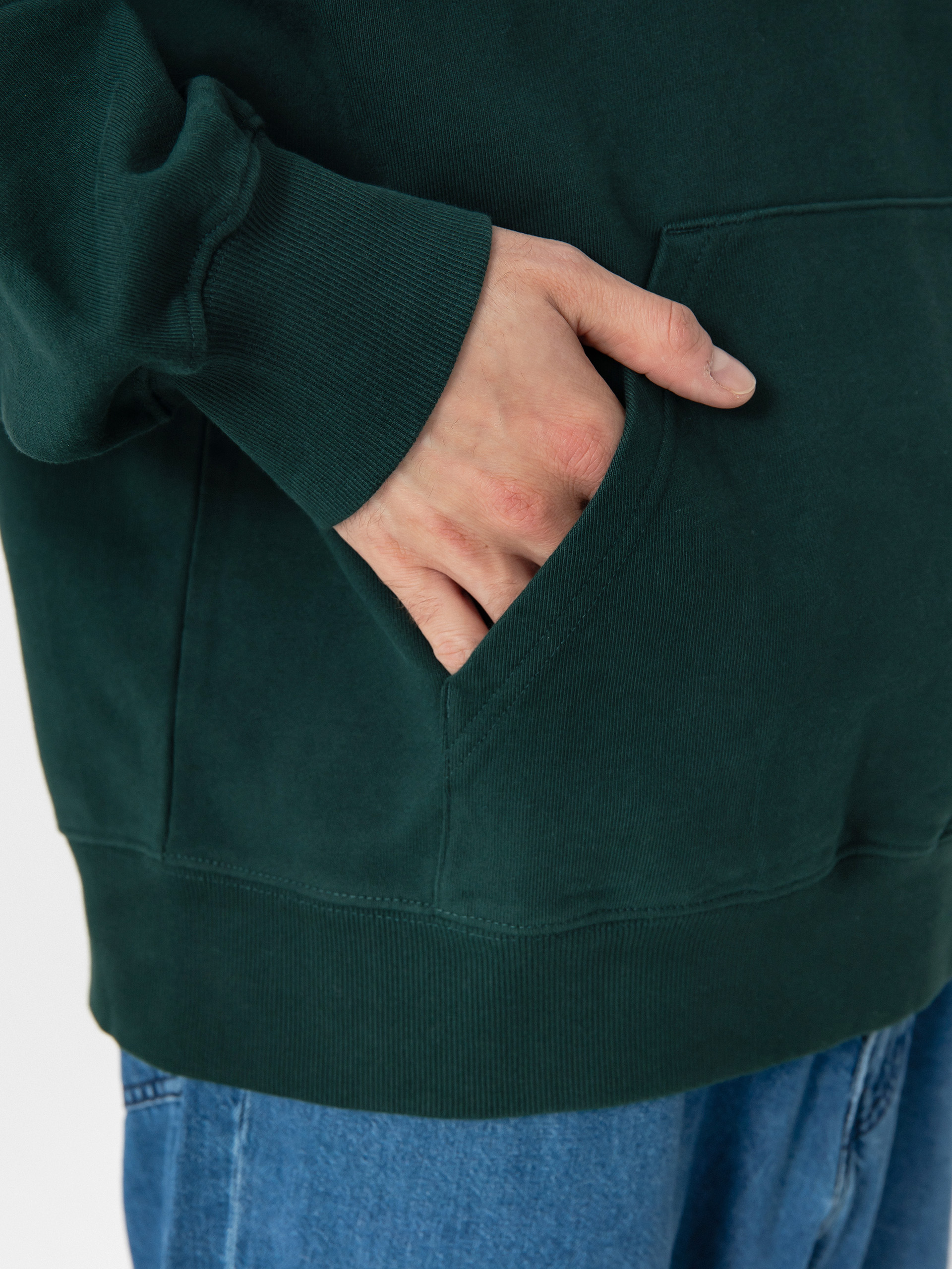 Hanorac cu glugă Carhartt WIP Flaming Ducks HD (conifer)