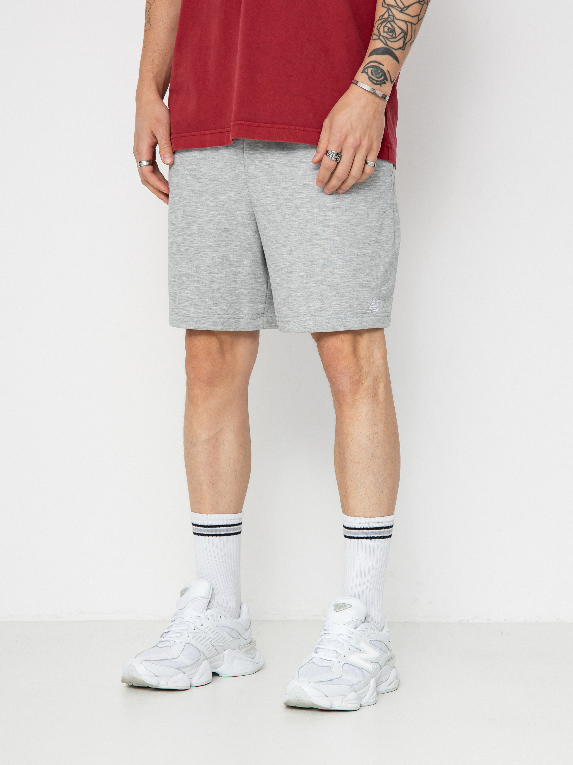 Pantaloni scurți New Balance French Terry (athletic gre)