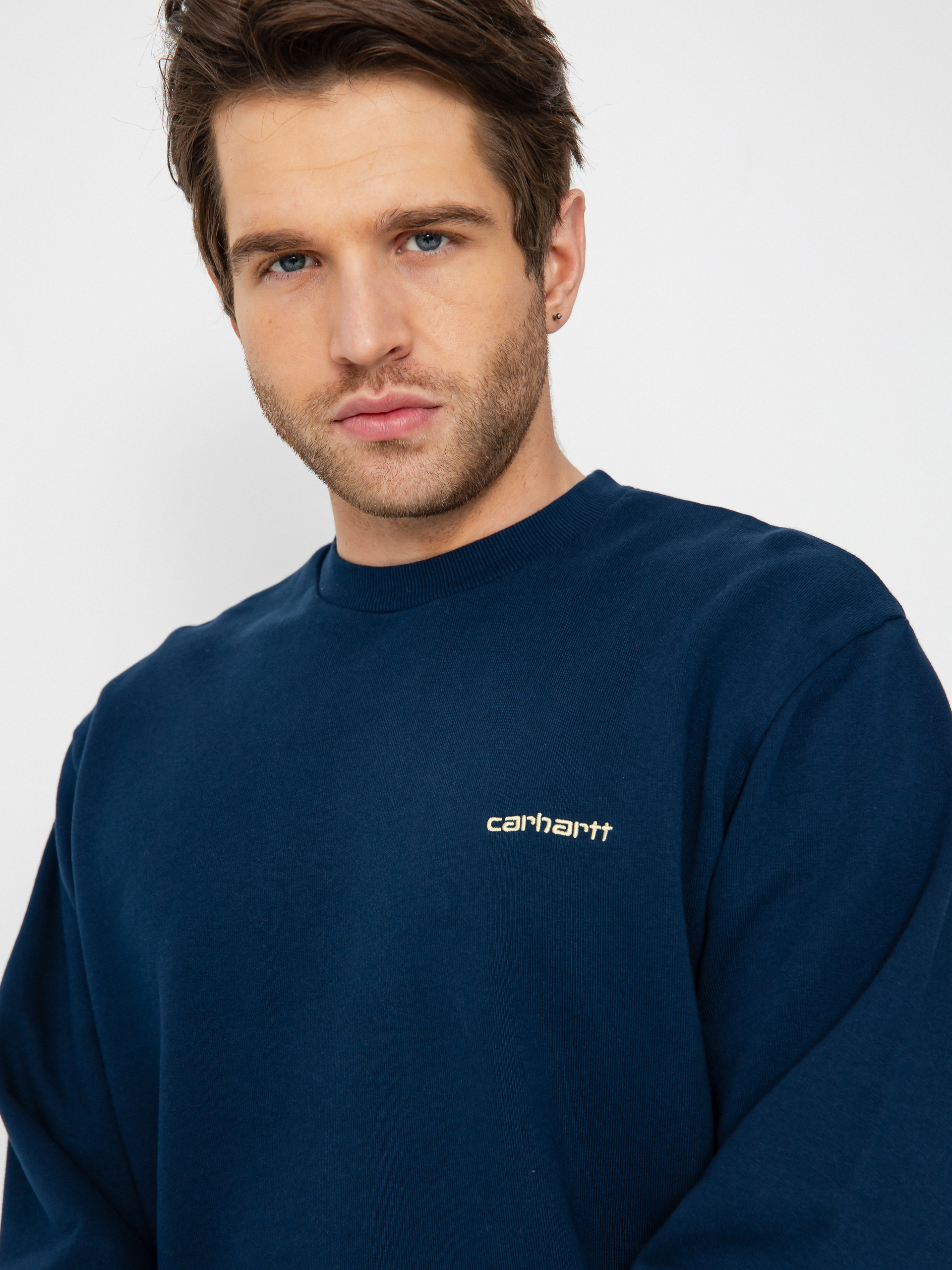 Hanorac Carhartt WIP Script Embroidery (ink/air yellow)