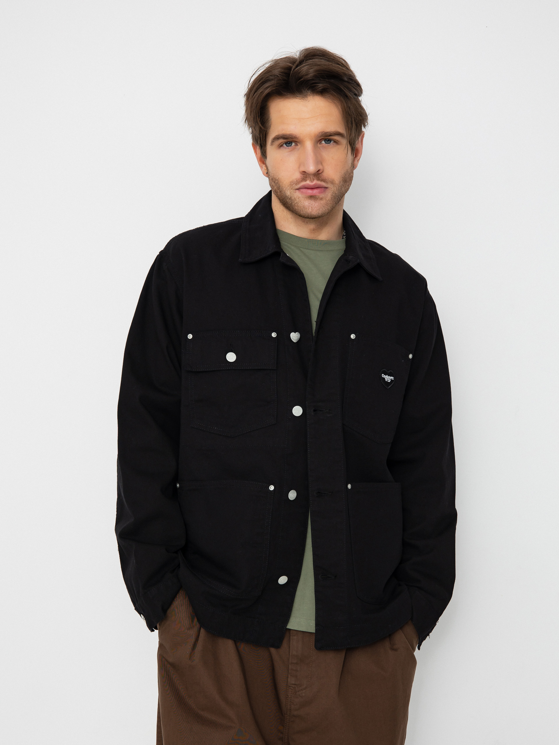 Geacu0103 Carhartt WIP Drewe Chore Coat (black)