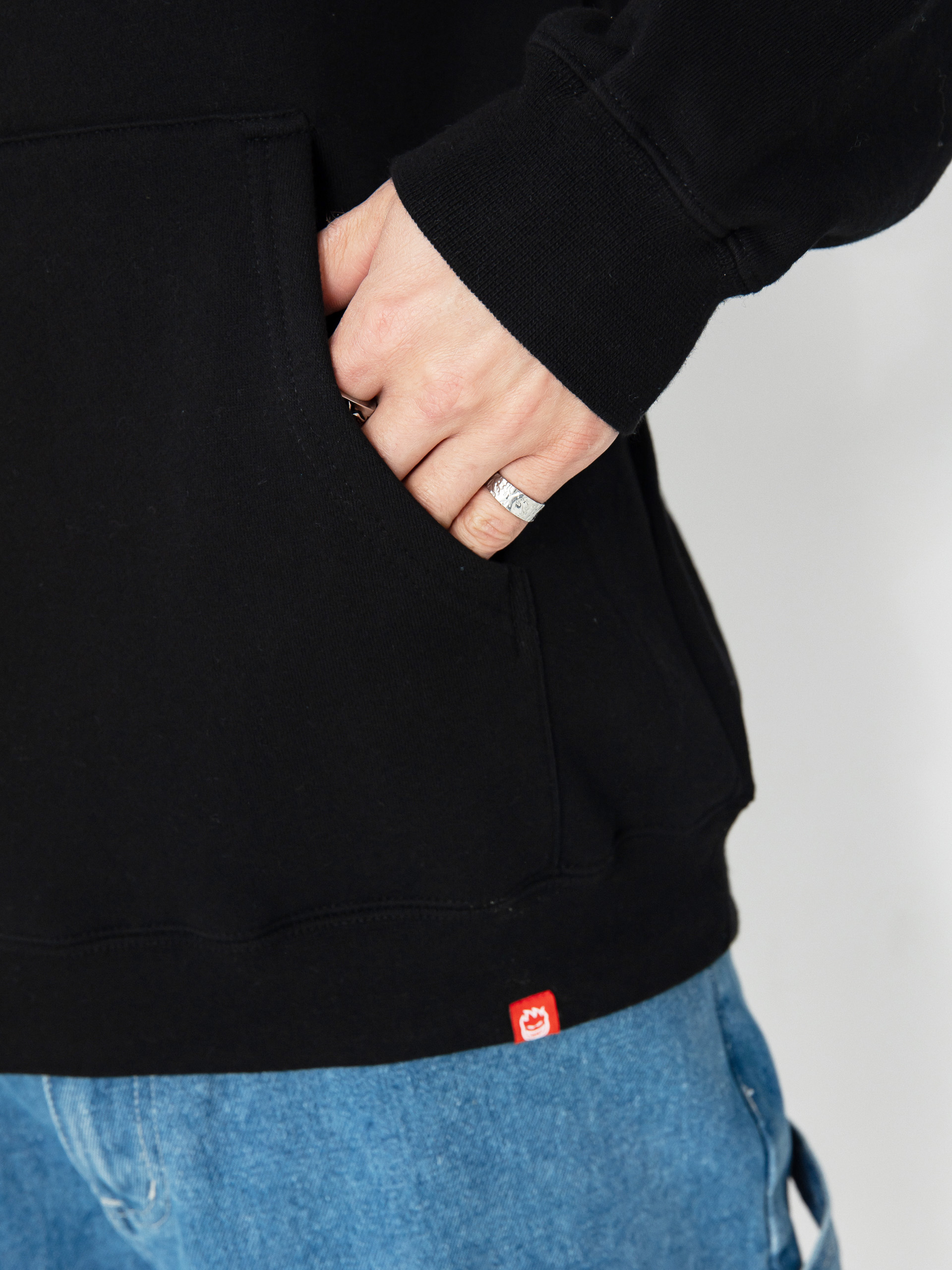 Hanorac cu glugă Spitfire Bighead Fill HD (black/black red & white print)